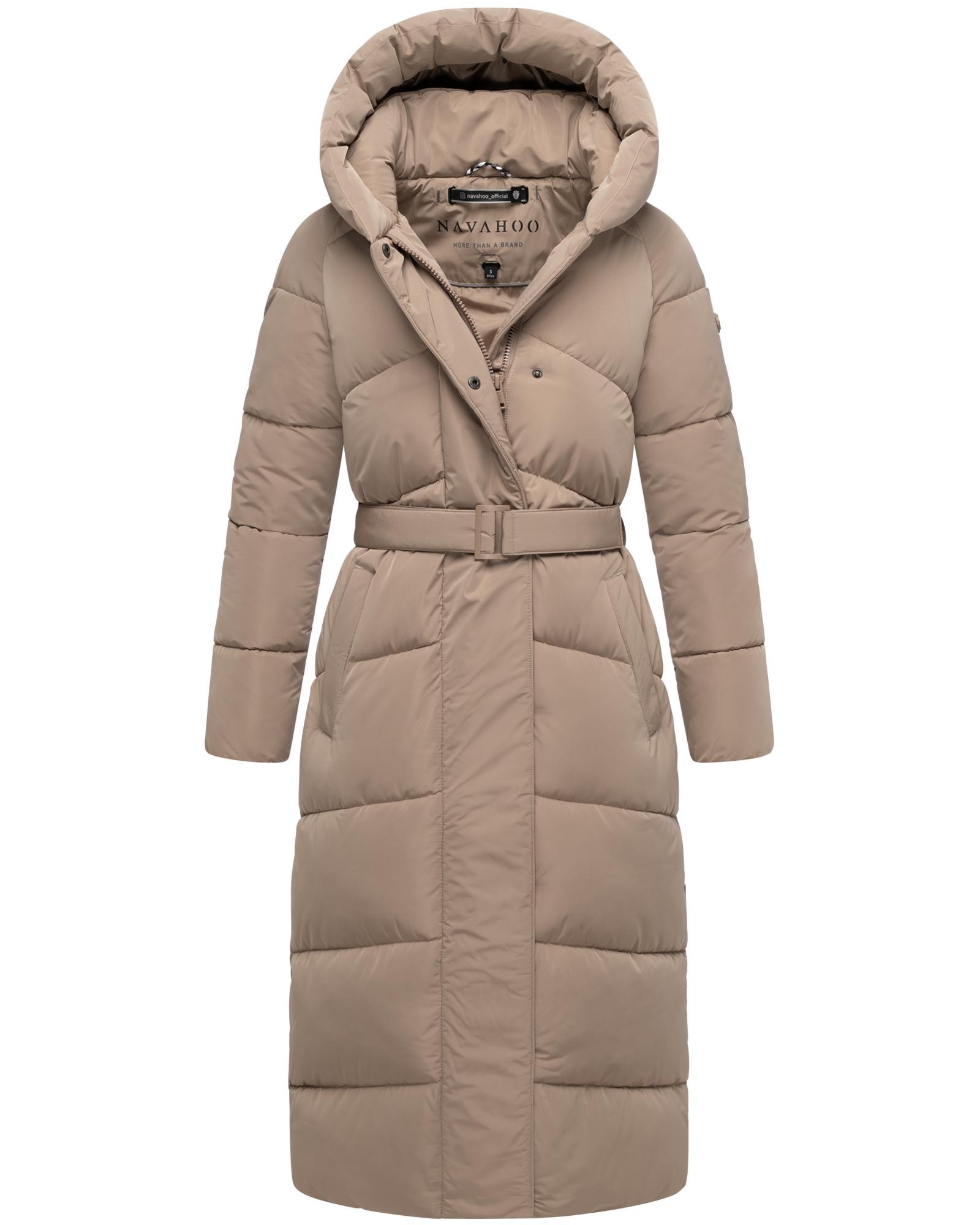 Navahoo Steppmantel »Eisblick 14«, Gesteppter Damen Mantel mit Taillengürtel