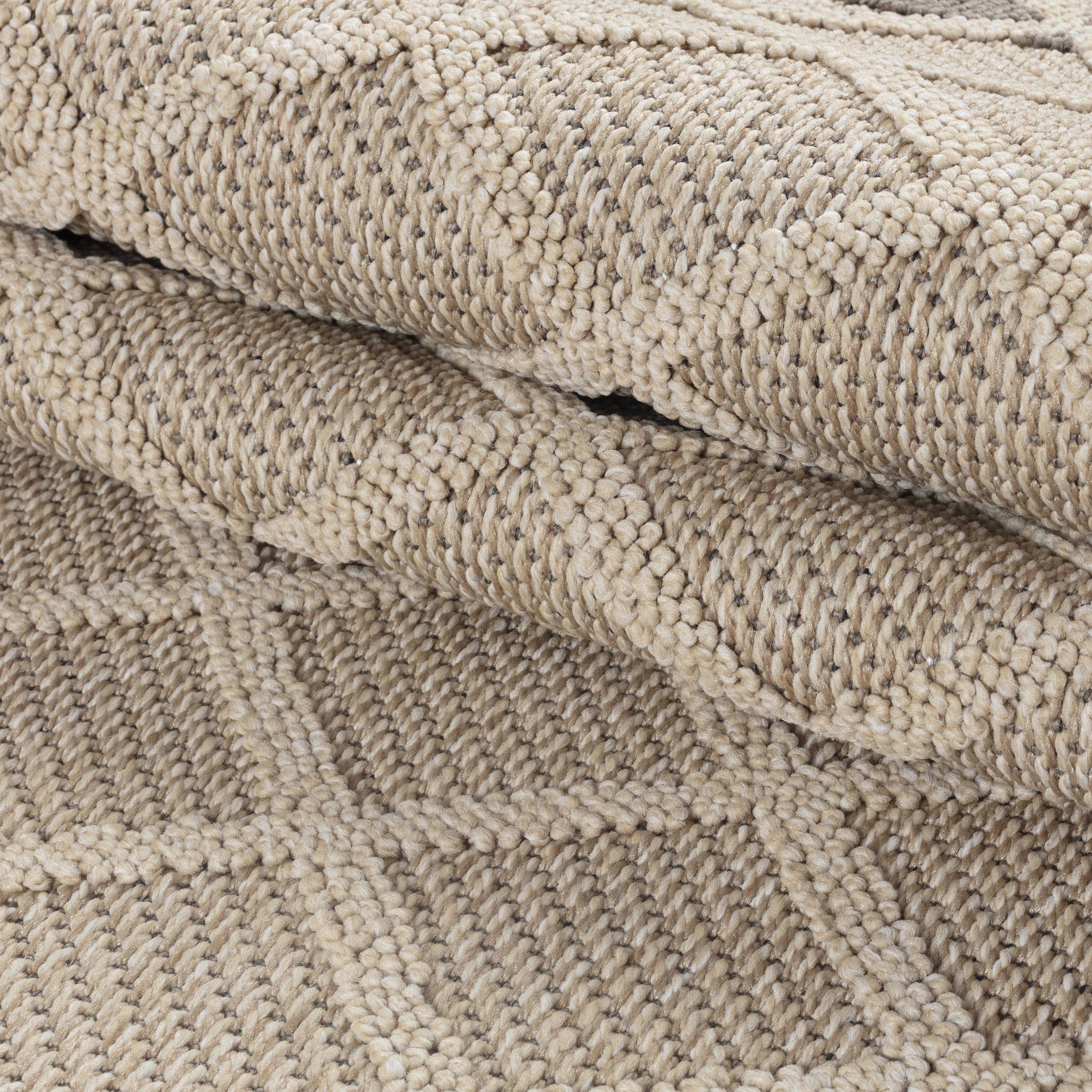 Outdoorteppich AYYILDIZ TEPPICHE "PATARA 4953", beige, B:80cm H:8mm L:250cm, Polypropylen, Teppiche, Outdoorteppich, Läufer / Pflegeleicht / Strapazierfähig / In- und Outdoor geeignet 3