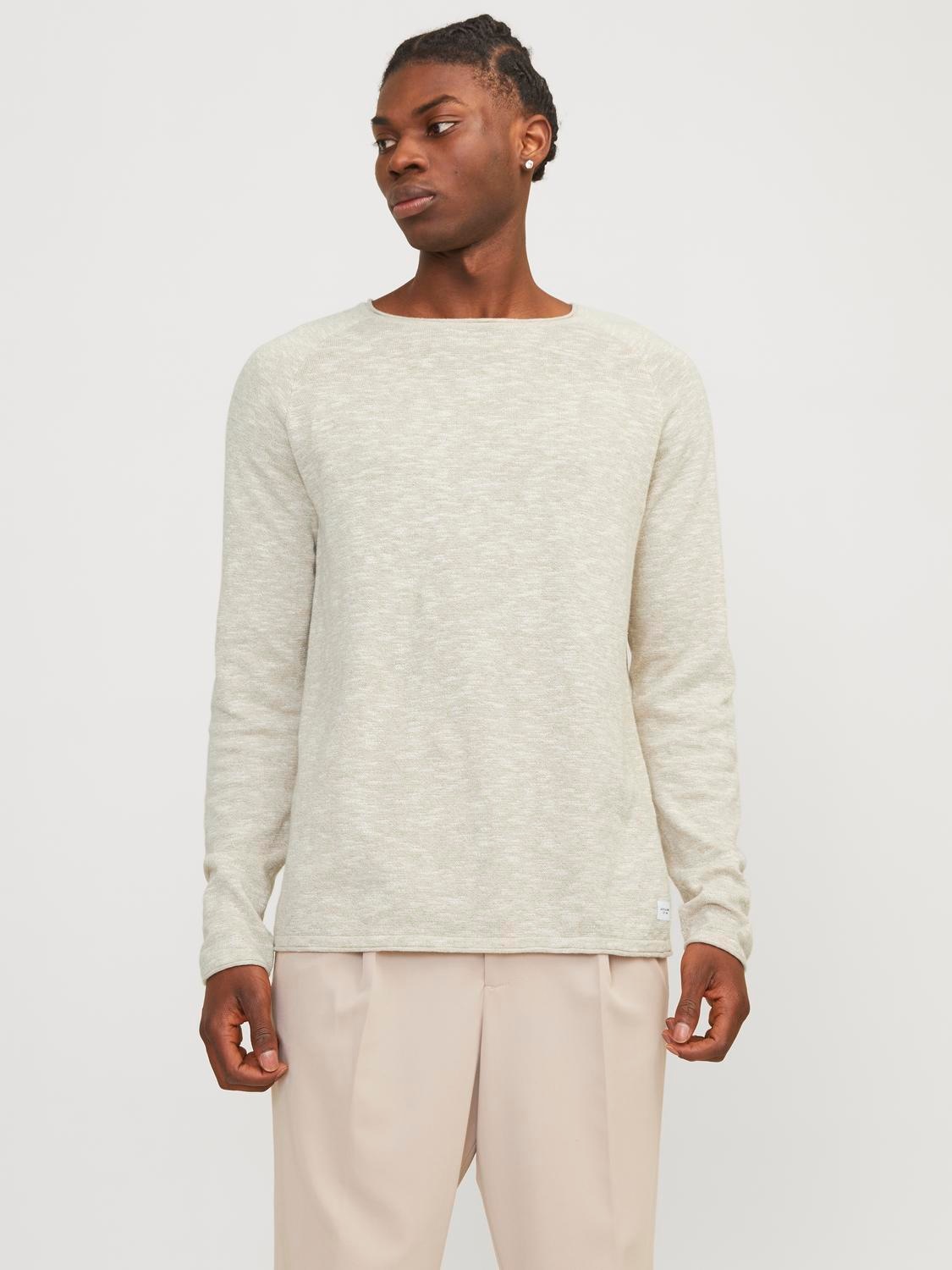 Jack & Jones Strickpullover "JJELINEN KNIT CREW NECK SN" günstig online kaufen
