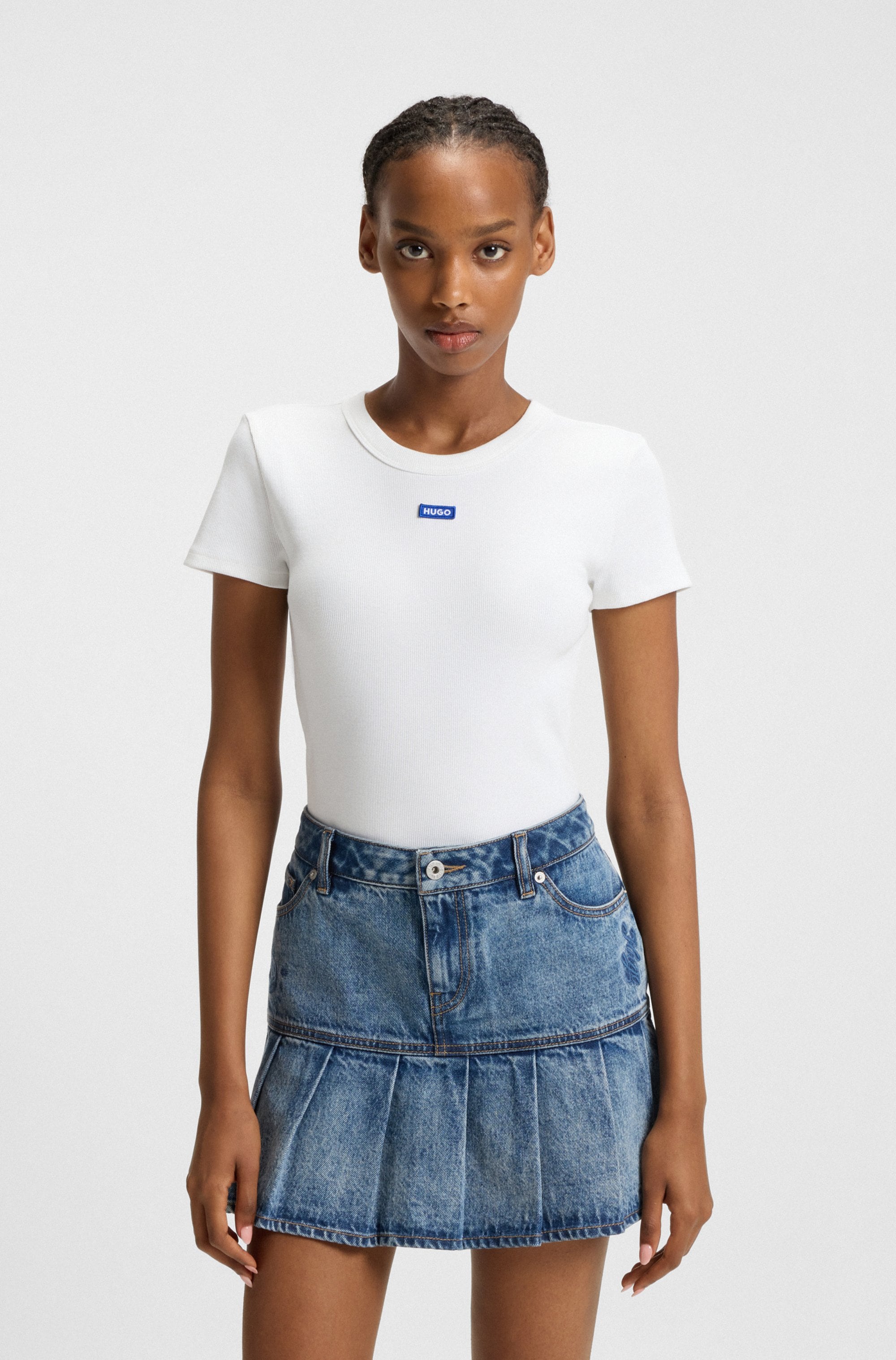HUGO T-Shirt »Easy Tee« mit HUGO Aufnäher
