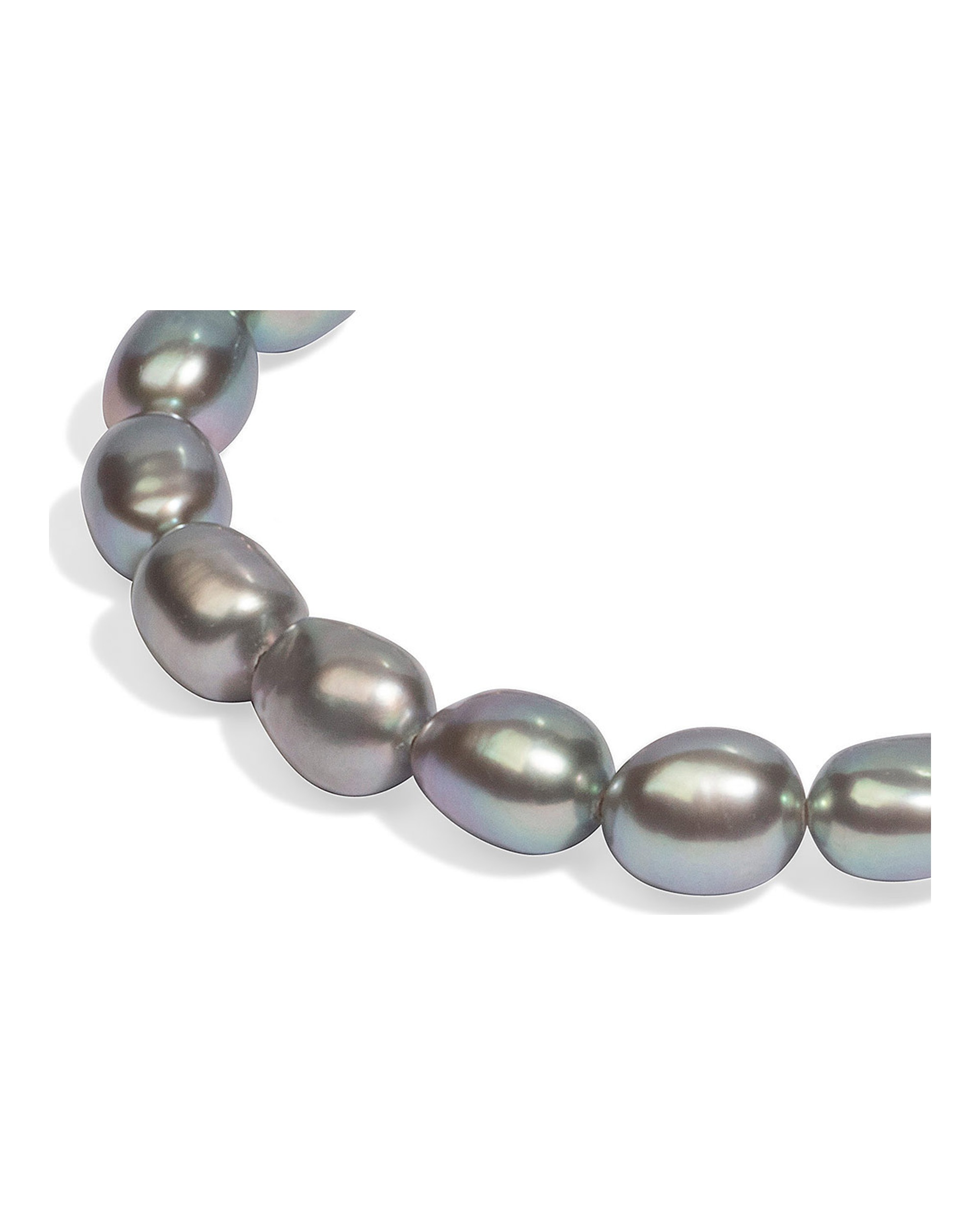 DI PERLE Perlenarmband »Süßwasserperlen Armschmuck Armband, 19 cm, grau«