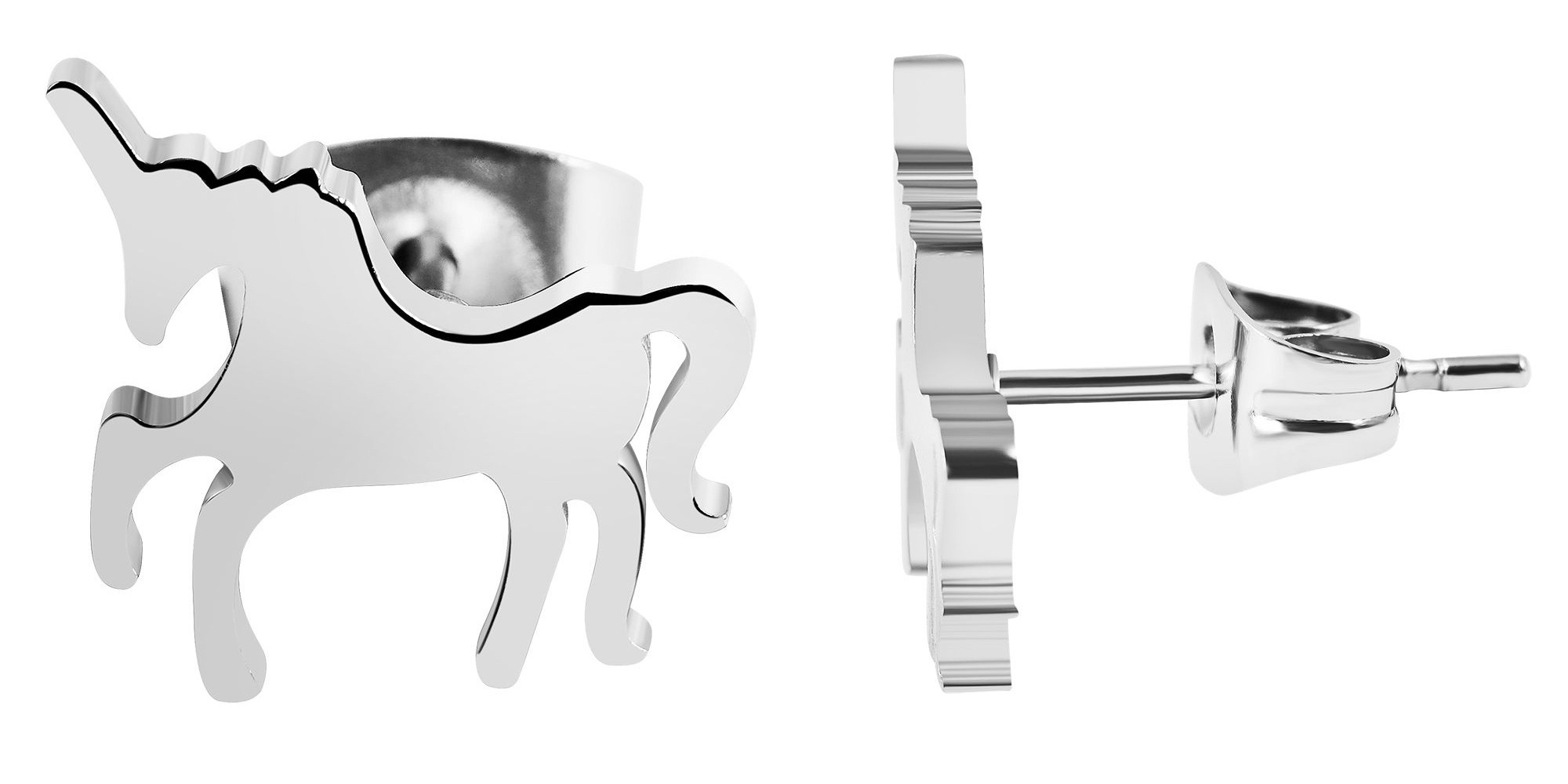 Adelia´s Paar Ohrhänger »Mädchen Ohrringe – Ohrstecker Einhorn aus Edelstahl« Geschenkidee: zeitlos und vielseitig