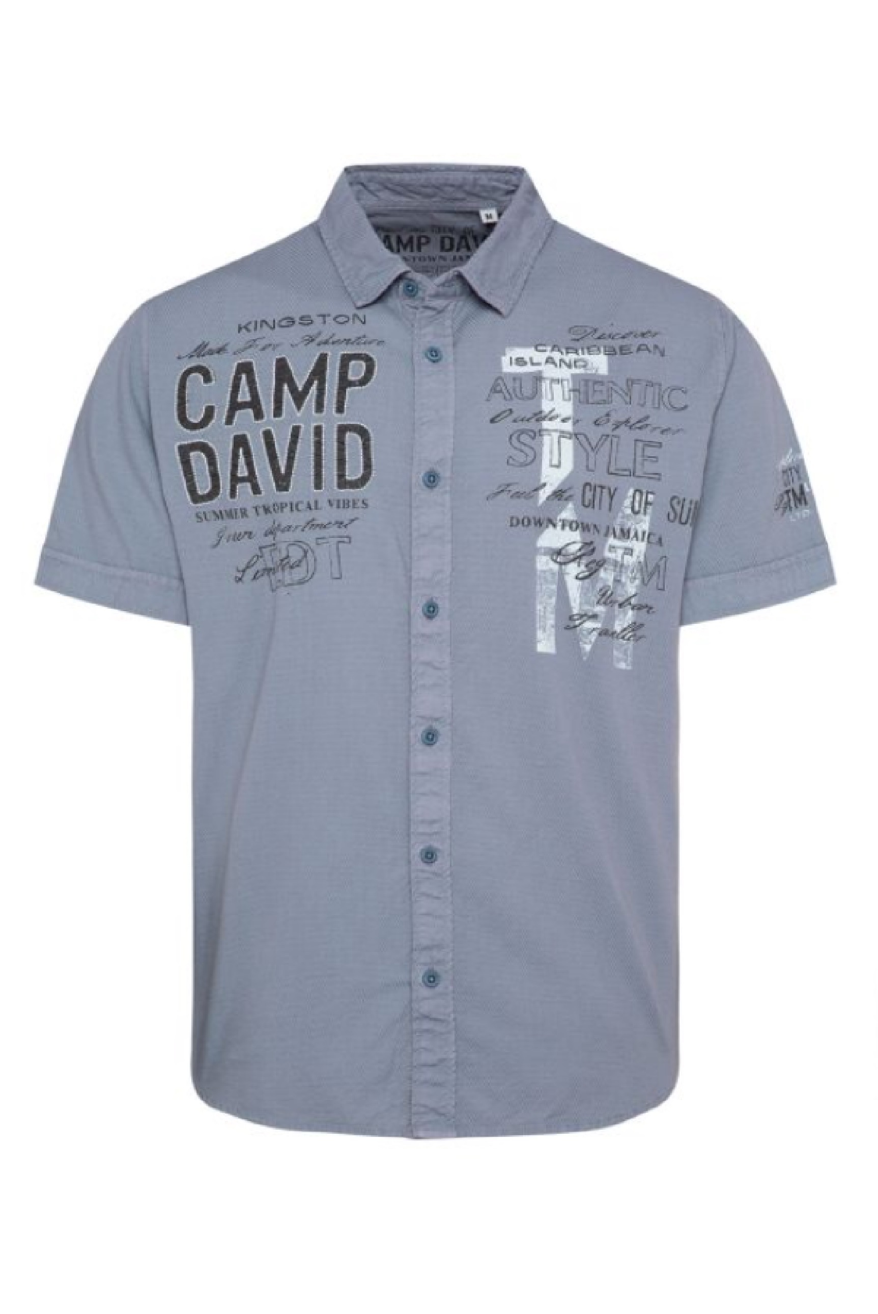 CAMP DAVID Kurzarmhemd, mit Webstruktur