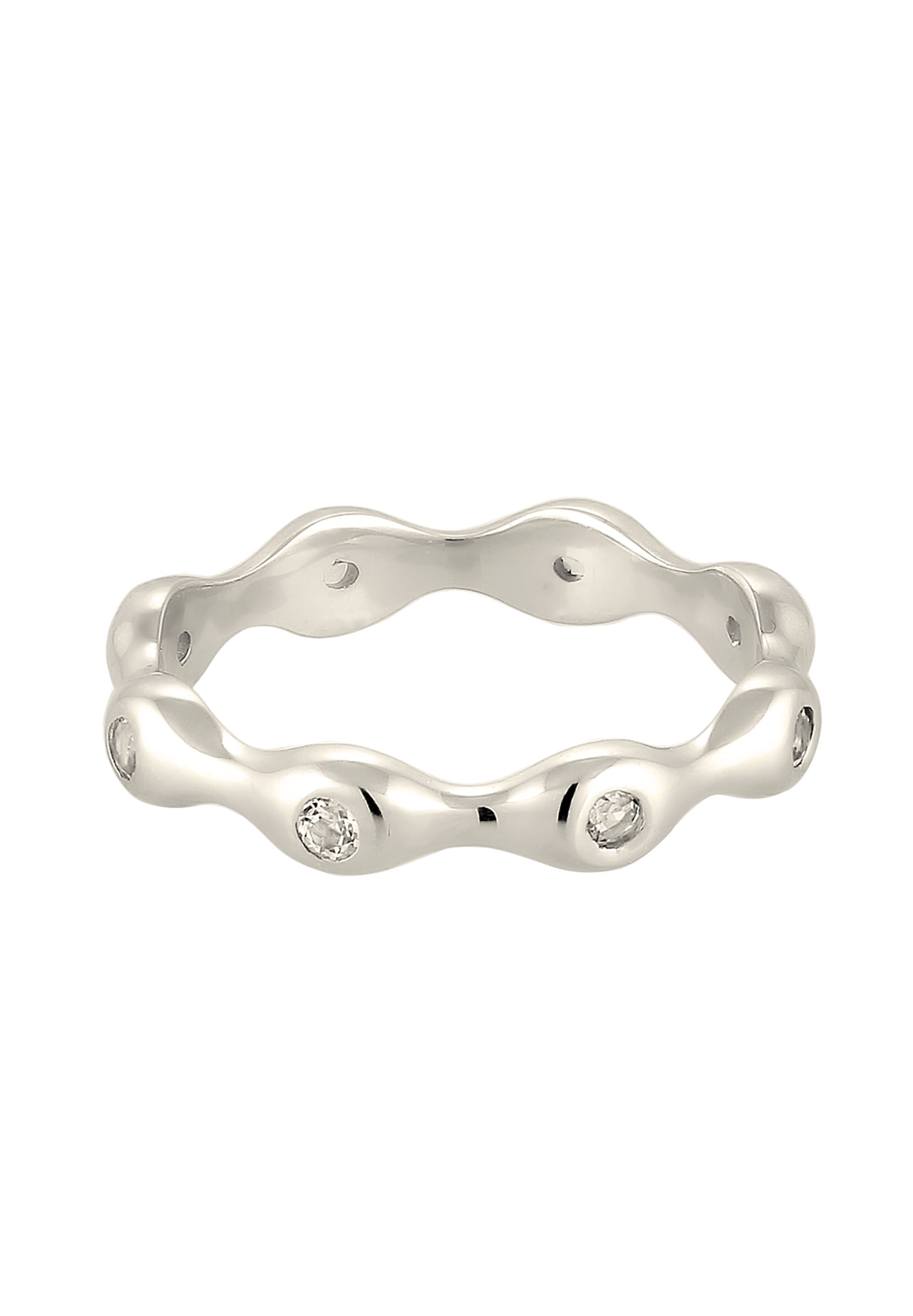 Elli Premium Silberring »Ring Topas Weiß Vintage Look 925 Sterling Silber«