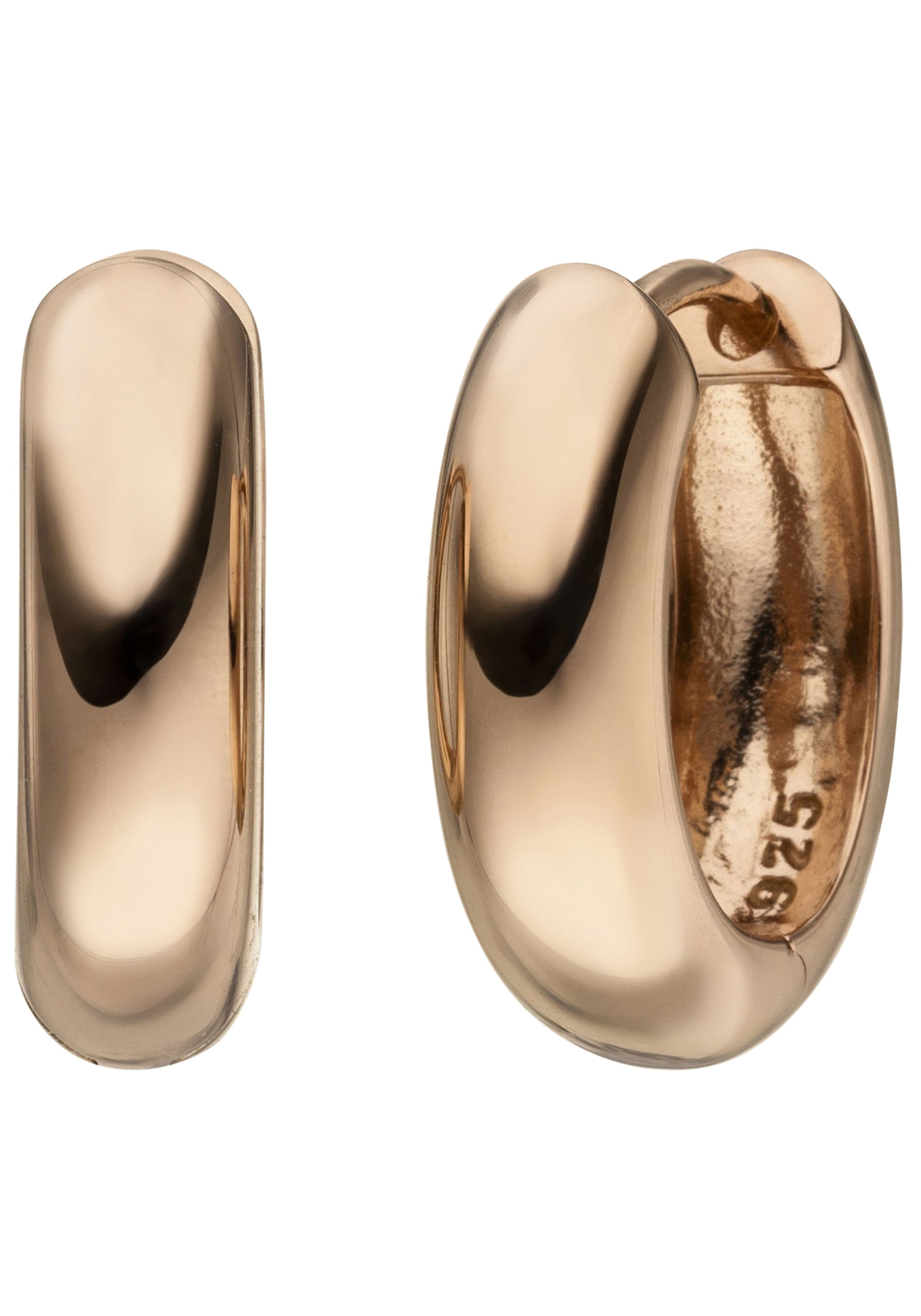 JOBO Paar Creolen, oval 925 Silber roségold vergoldet online kaufen | BAUR
