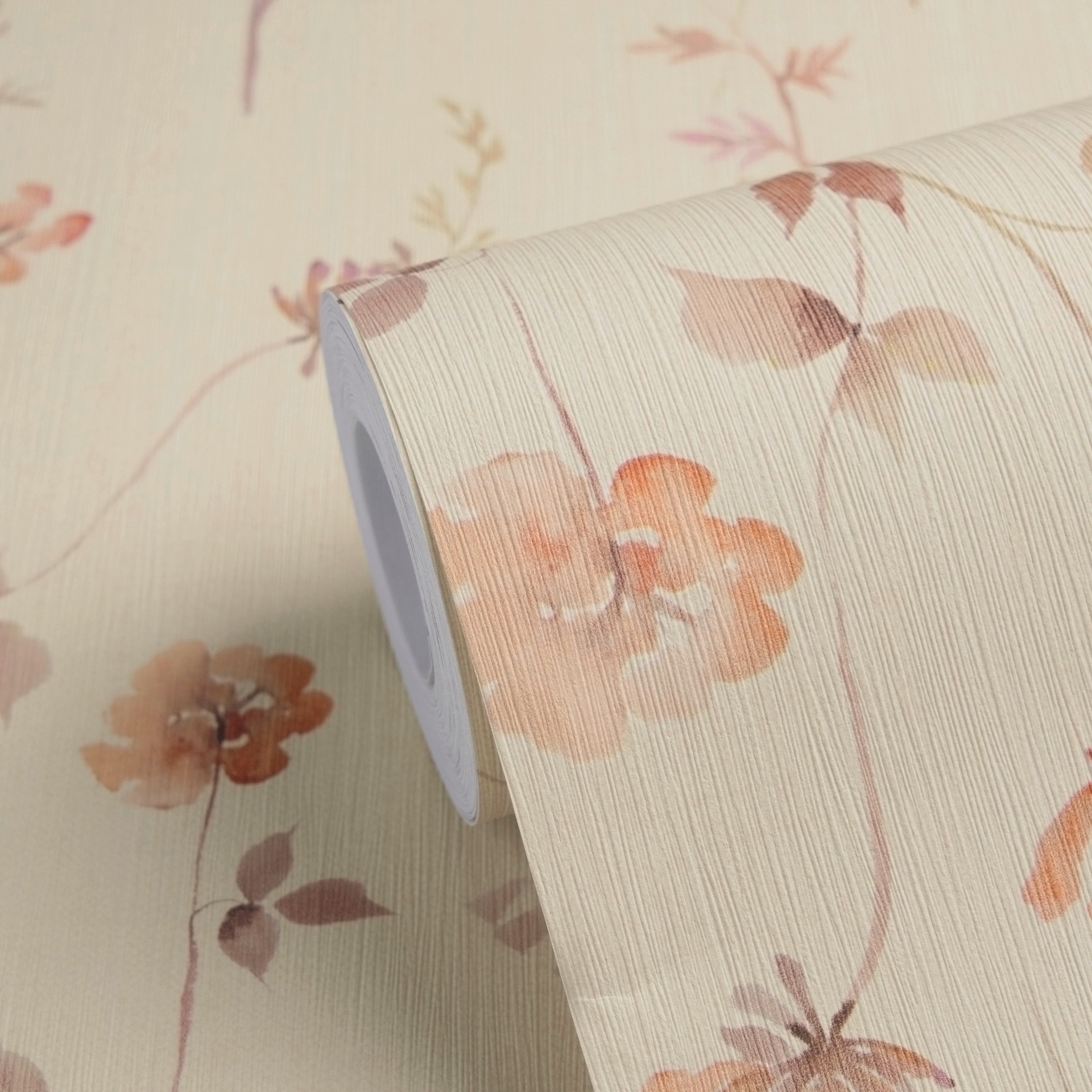 A.S. Création Vliestapete »Trend Spectrum Floral – Romantische Blütenranken Vliestapete« floral | geblümt | matt leicht strukturiert Romantische Blüten- und Blätterranken in harmonischer Farbwelt