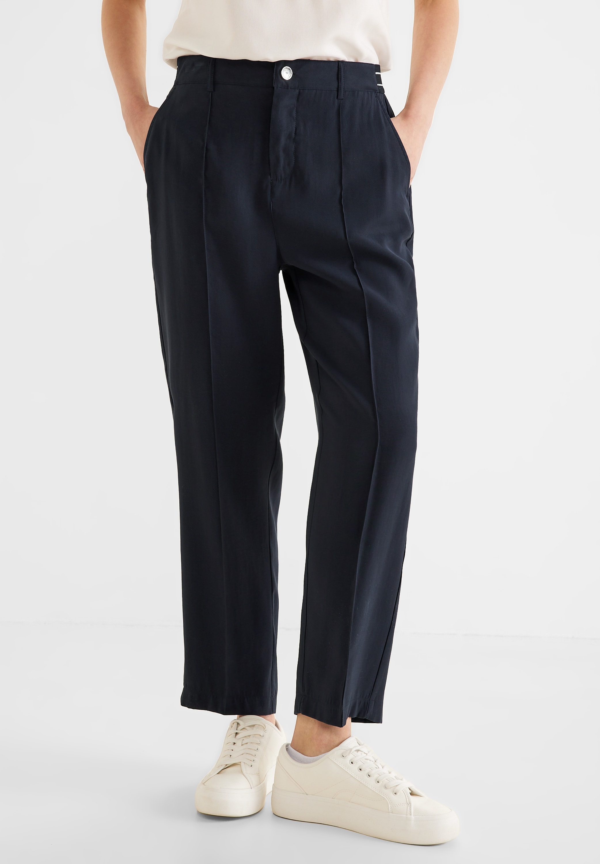 STREET ONE Chinohose, softer Materialmix