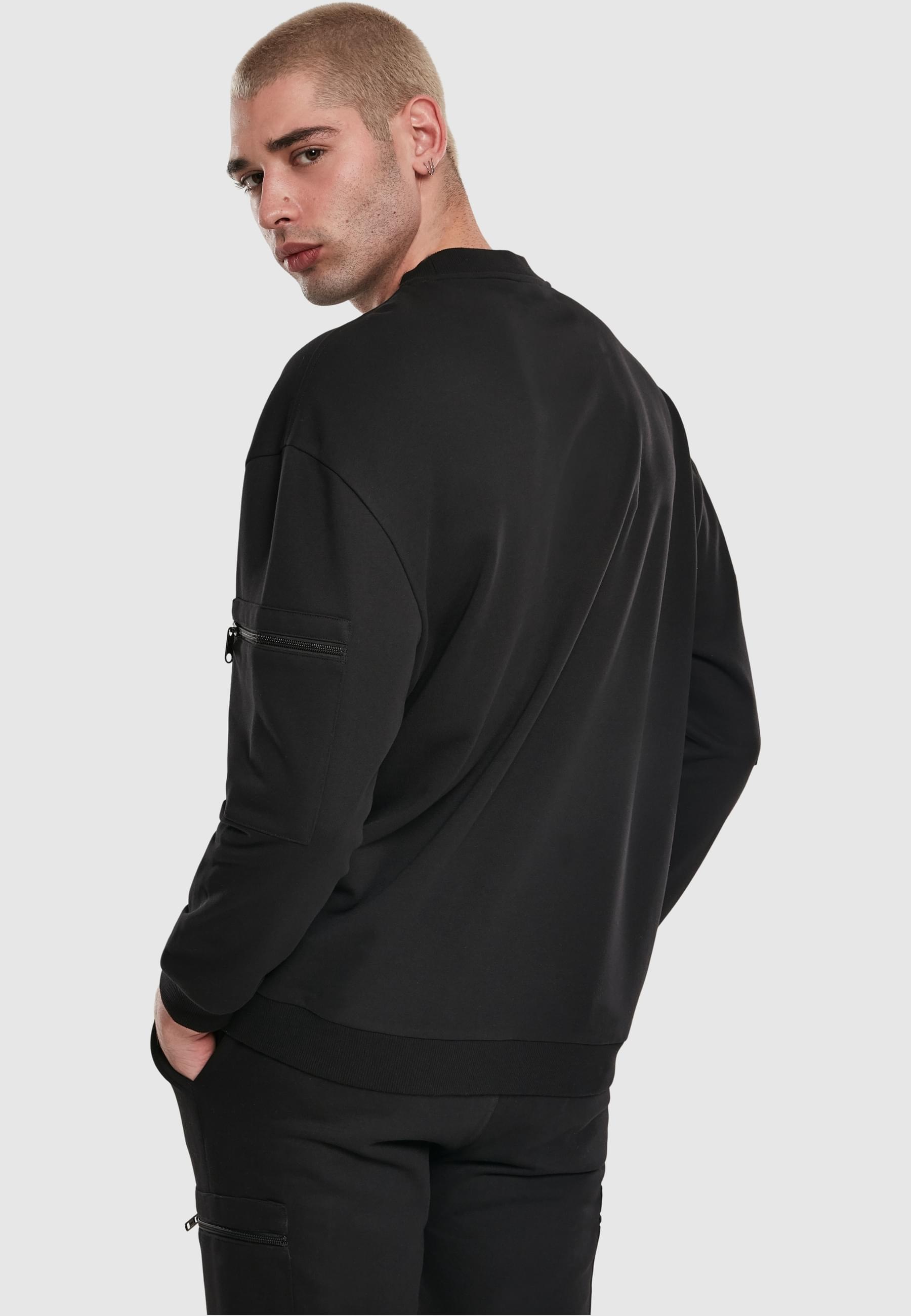 URBAN CLASSICS Rundhalspullover »Urban Classics Herren Training Terry Crew«, (1 tlg.)