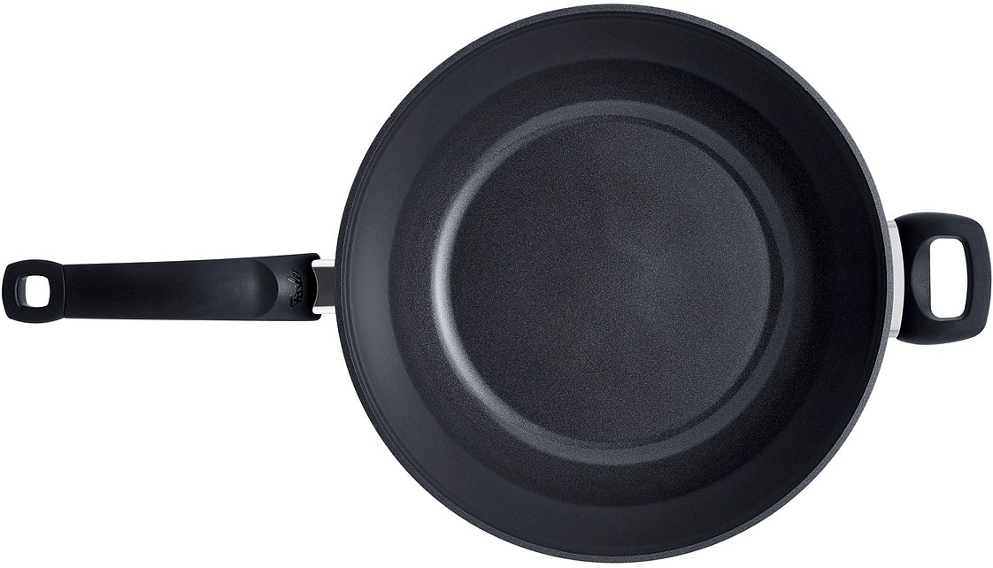Fissler Wok »Ceratal® Orbit Black«, Aluminium, (1 tlg.), gesünderes Kochen mit Antihaft-Effekt, hergestellt ohne PFAS/PTFE