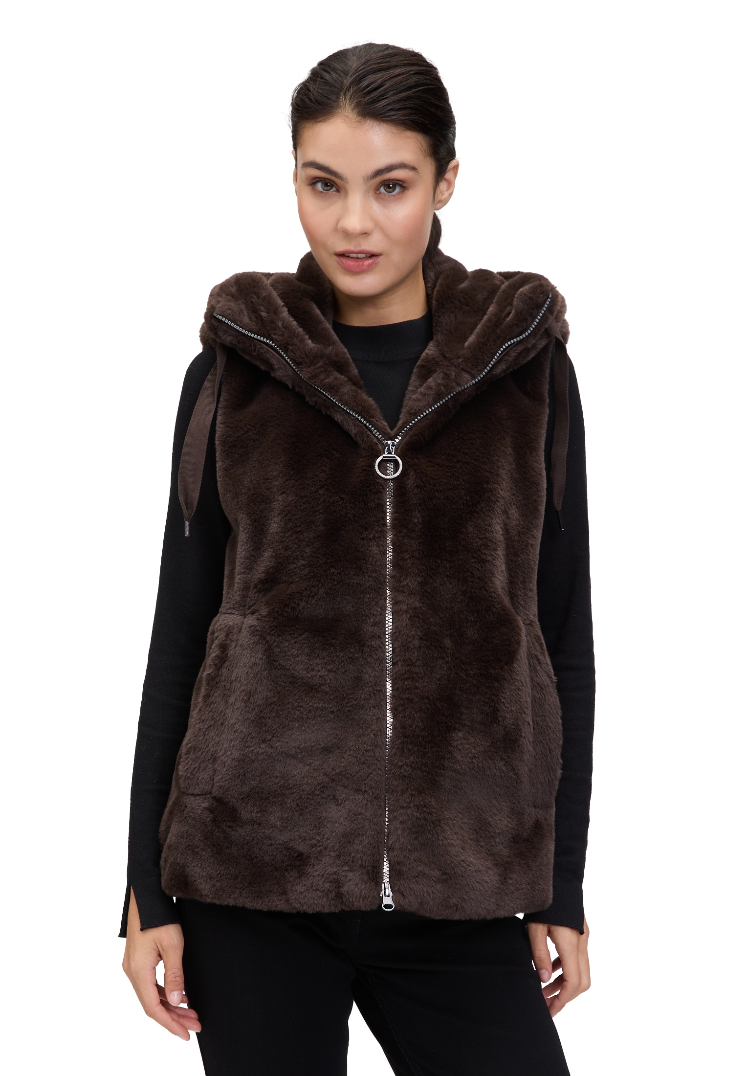 Betty Barclay Plüschweste "Damen Plüschweste mit Kapuze" günstig online kaufen