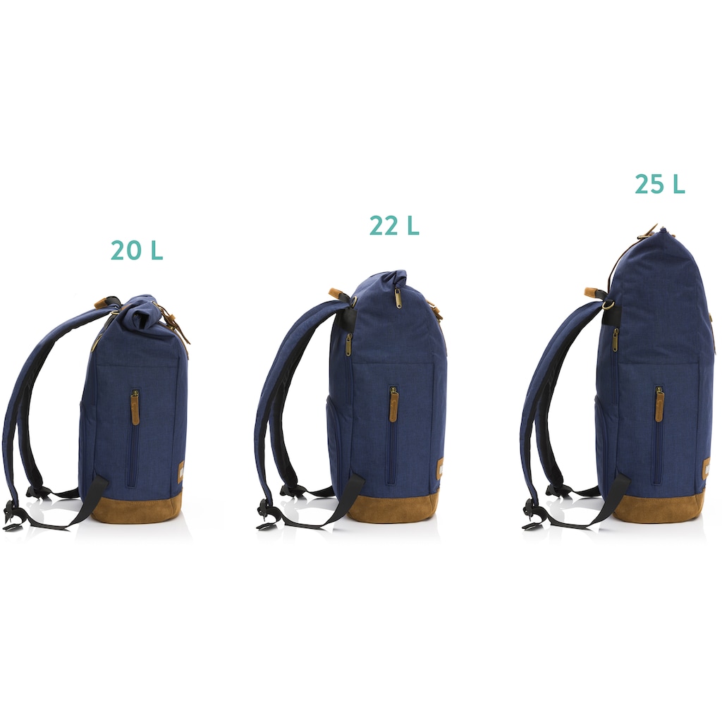 Fillikid Wickelrucksack »Berlin, navy melange«, Reflektoren