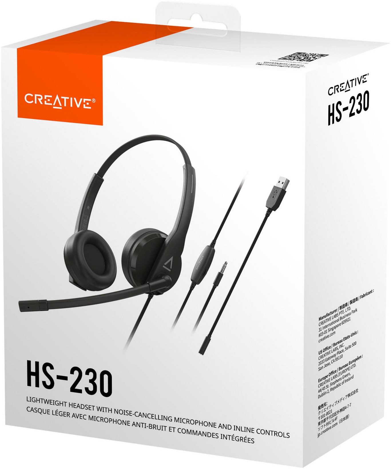 Creative PC-Headset »HS-230 mit USB- und AUX-in-Konnektivität«