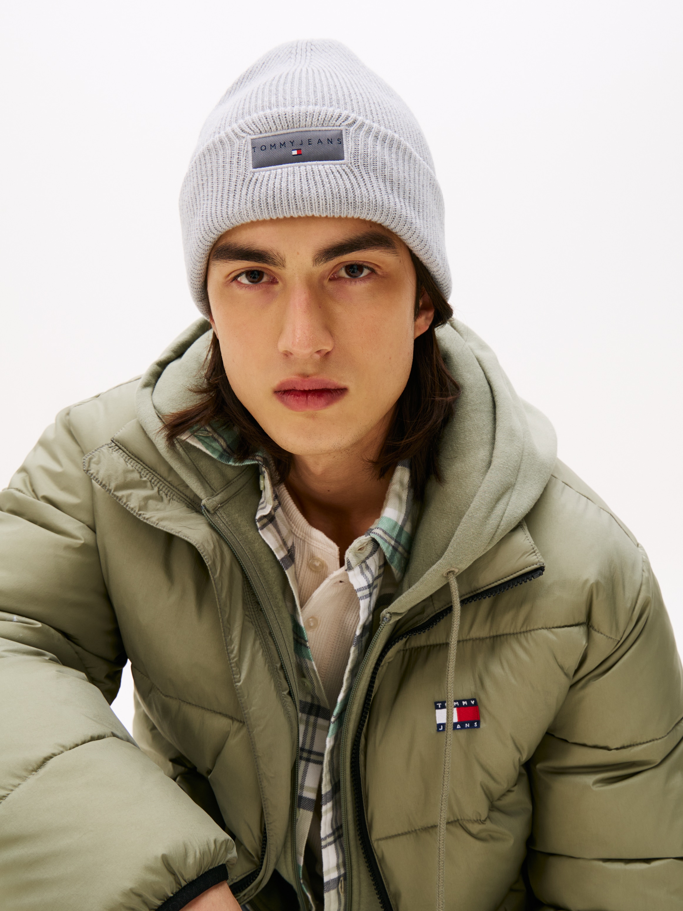 Tommy Jeans Beanie »TJM LINEAR«, in Grobstrick, mit Umschlag