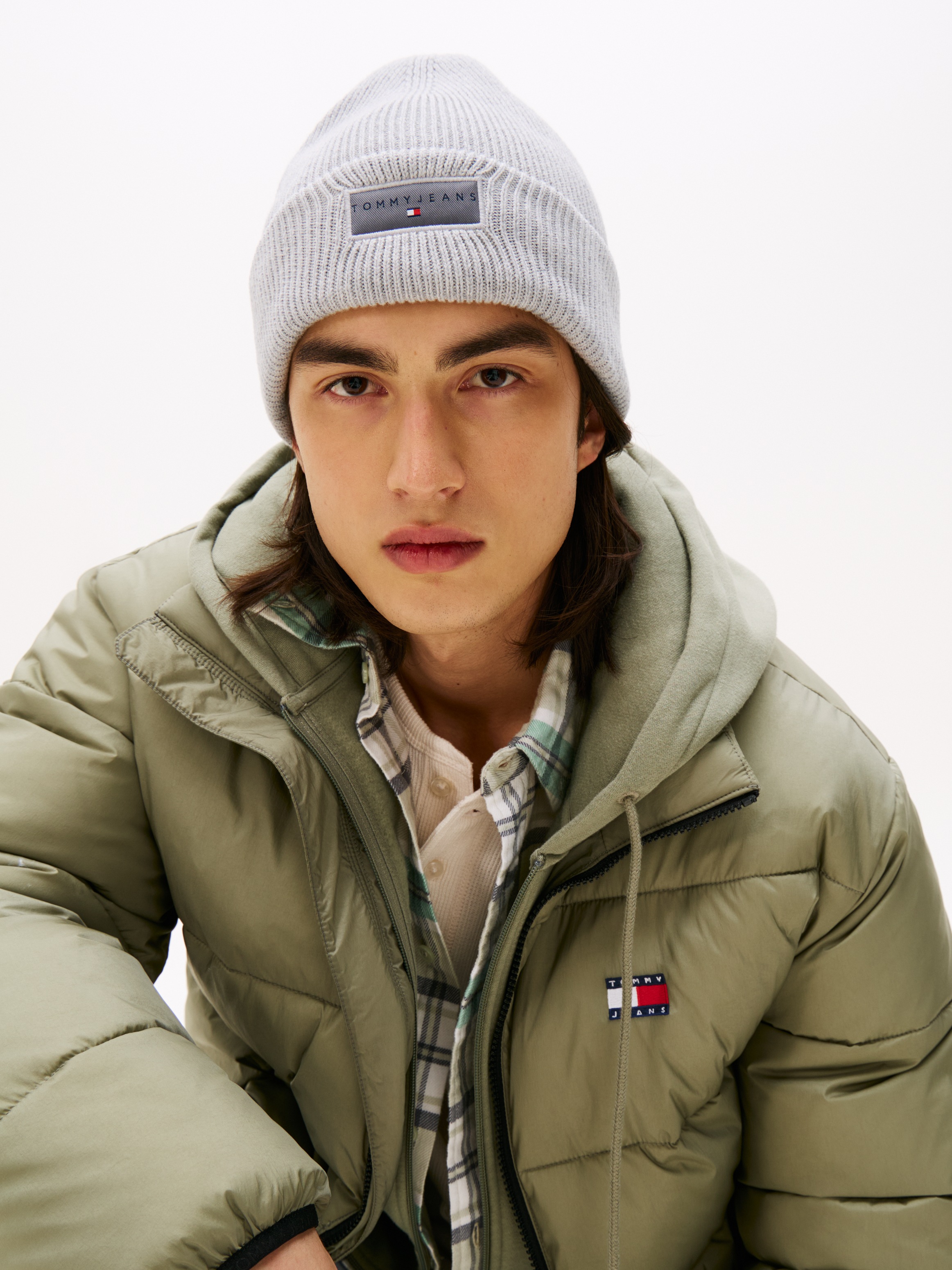 Tommy Jeans Beanie "TJM LINEAR", in Grobstrick, mit Umschlag günstig online kaufen