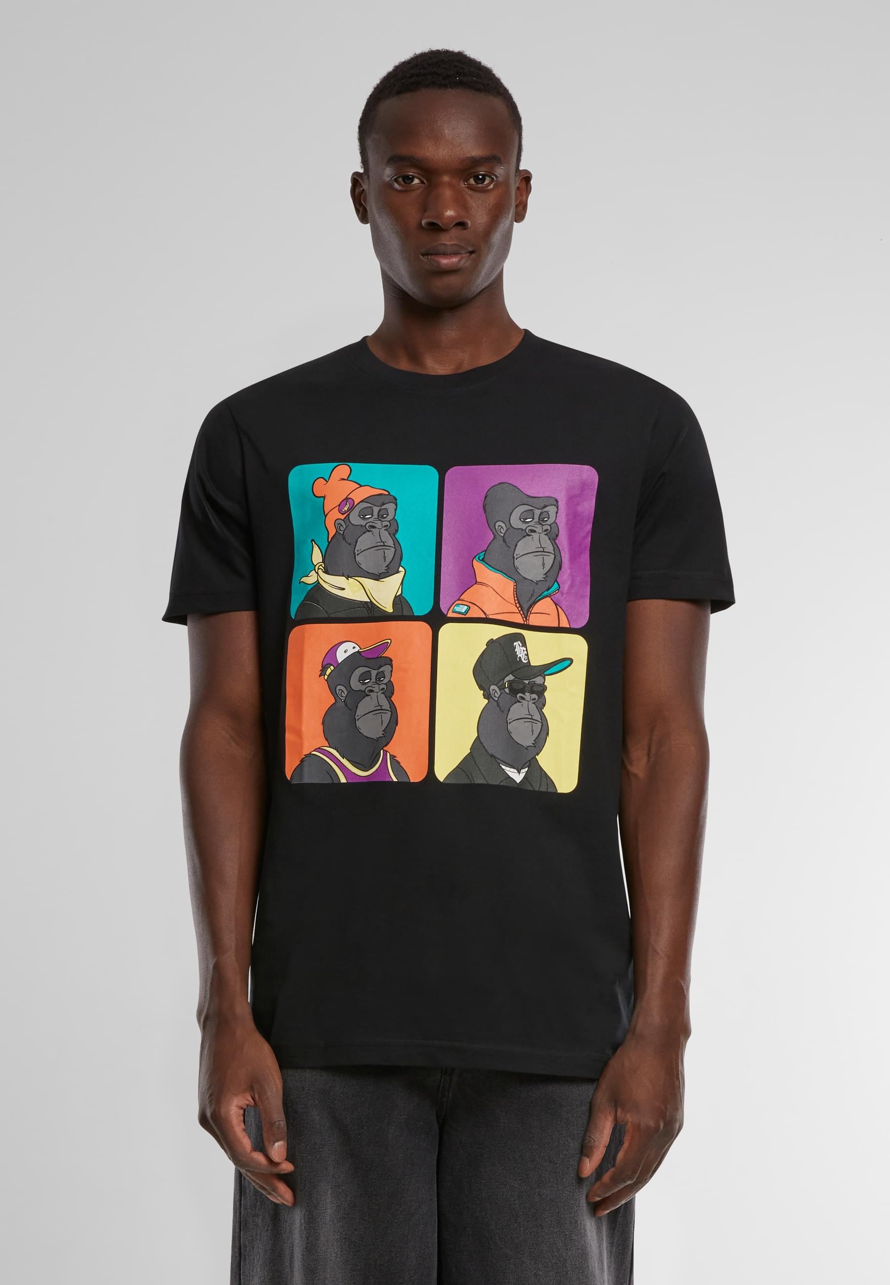 MisterTee Kurzarmshirt »MisterTee Herren Bored Gorilla Multi Tee«, (1 tlg.)