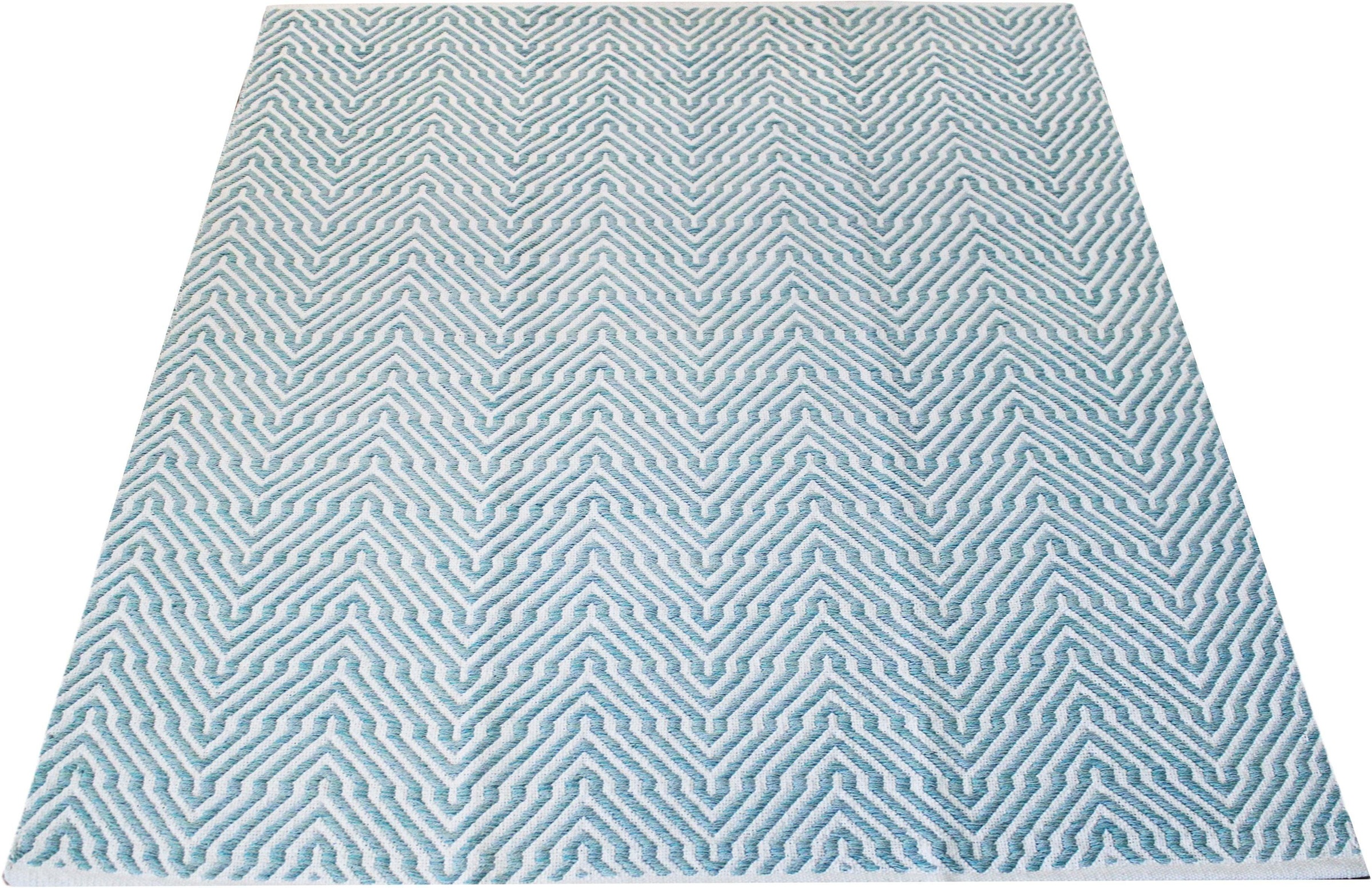 my home Teppich "Hanno" rechteckig 7 mm Höhe flacher Teppich, Kurzflor, Wei günstig online kaufen