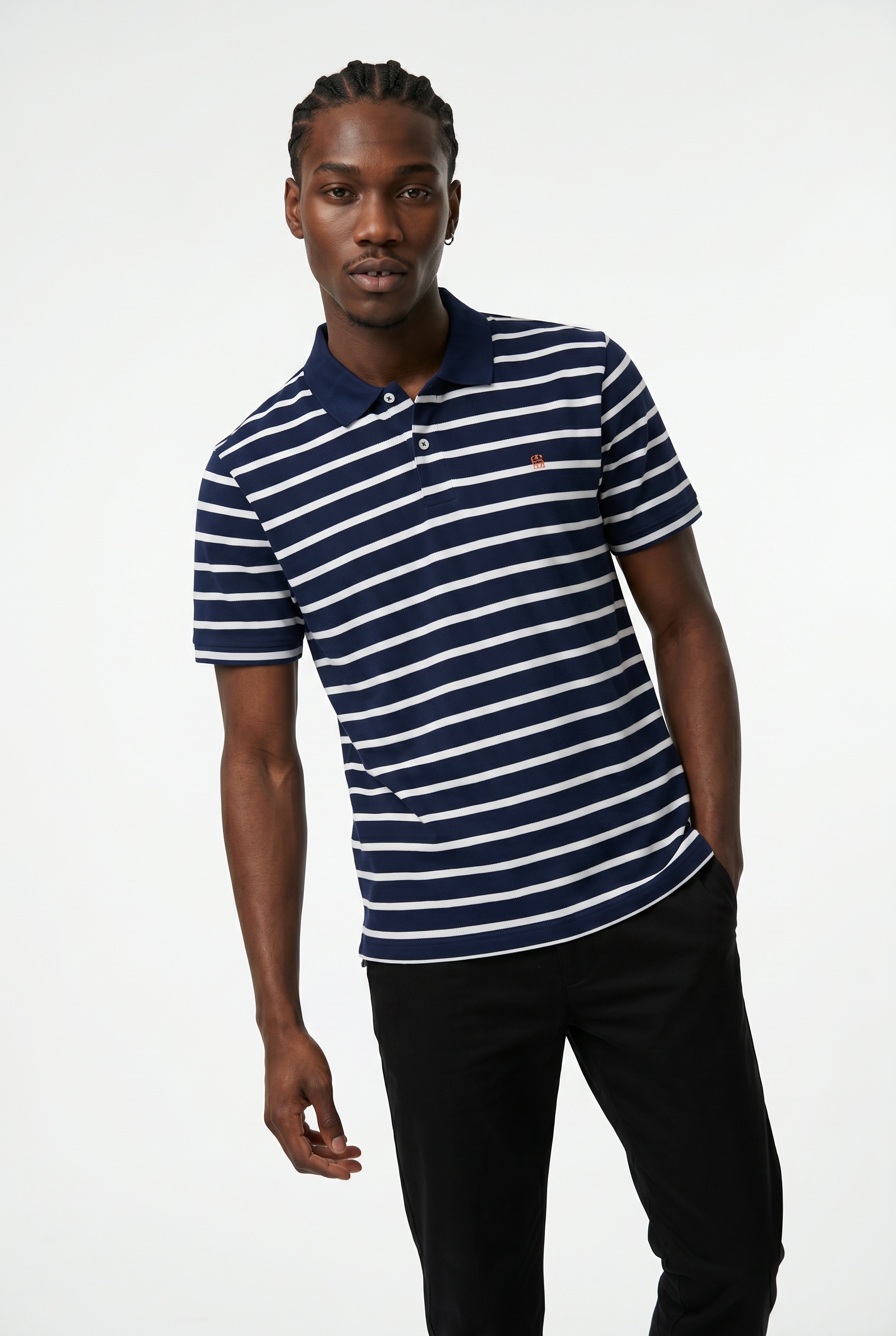 Jack & Jones Poloshirt "JPRBLUADAM SS STRIPED POLO" mit Streifen Muster