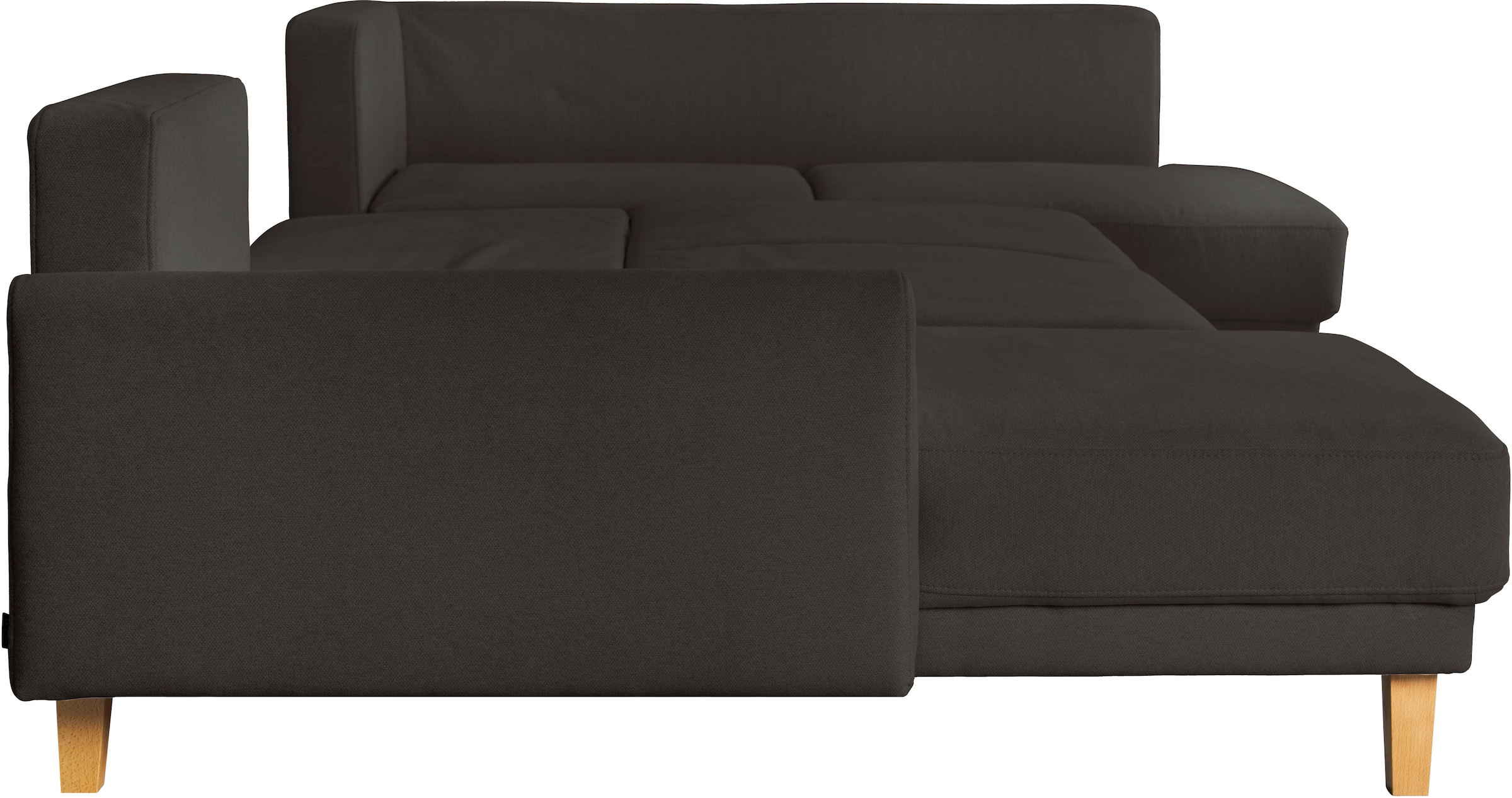 Home affaire Wohnlandschaft »TRIPLO U-Form wahlweise mit Schlaffunktion, B/T/H: 310/192/90 cm«, Schlafsofa, auch mit Bettkasten, Steppung im Rückenkissen