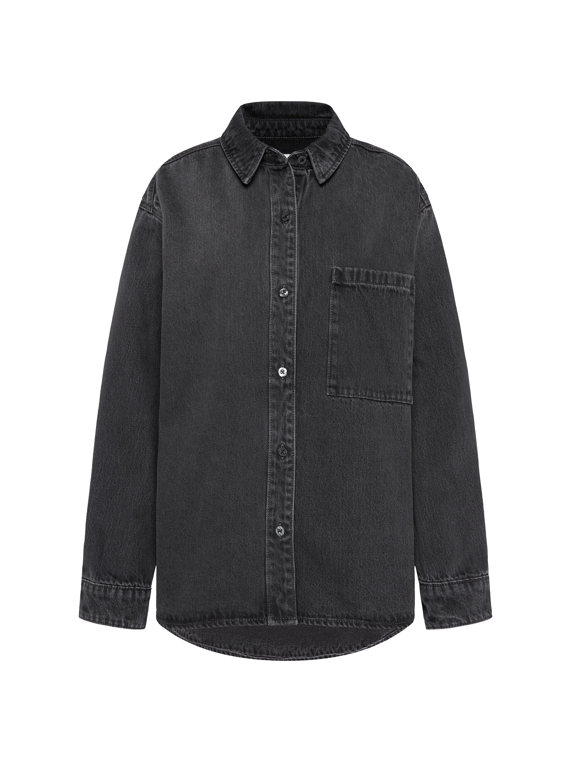 SENSES.THE LABEL Jeansbluse mit Knopfleiste