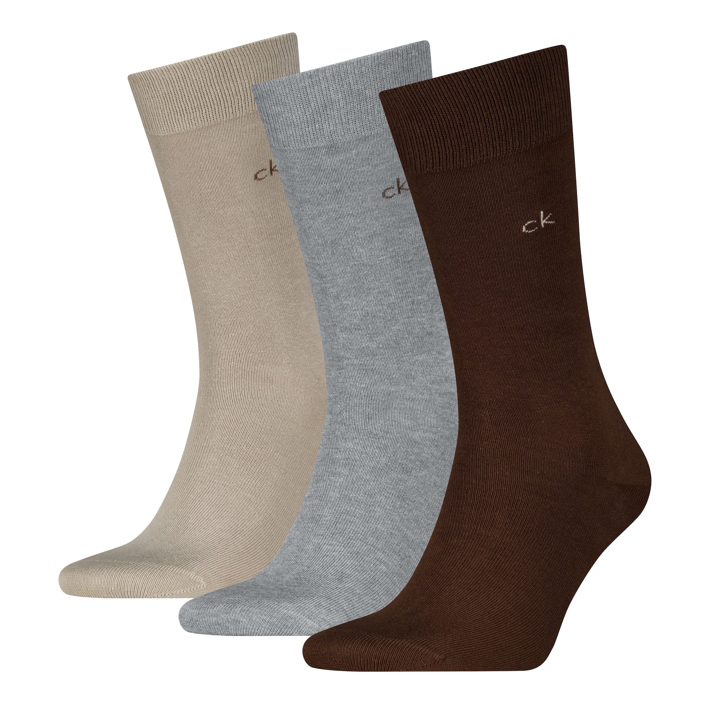 Calvin Klein 1100000002199 "CK MEN SOCK" 3 Paar, uni, Cotton-Mix, breiter Bund