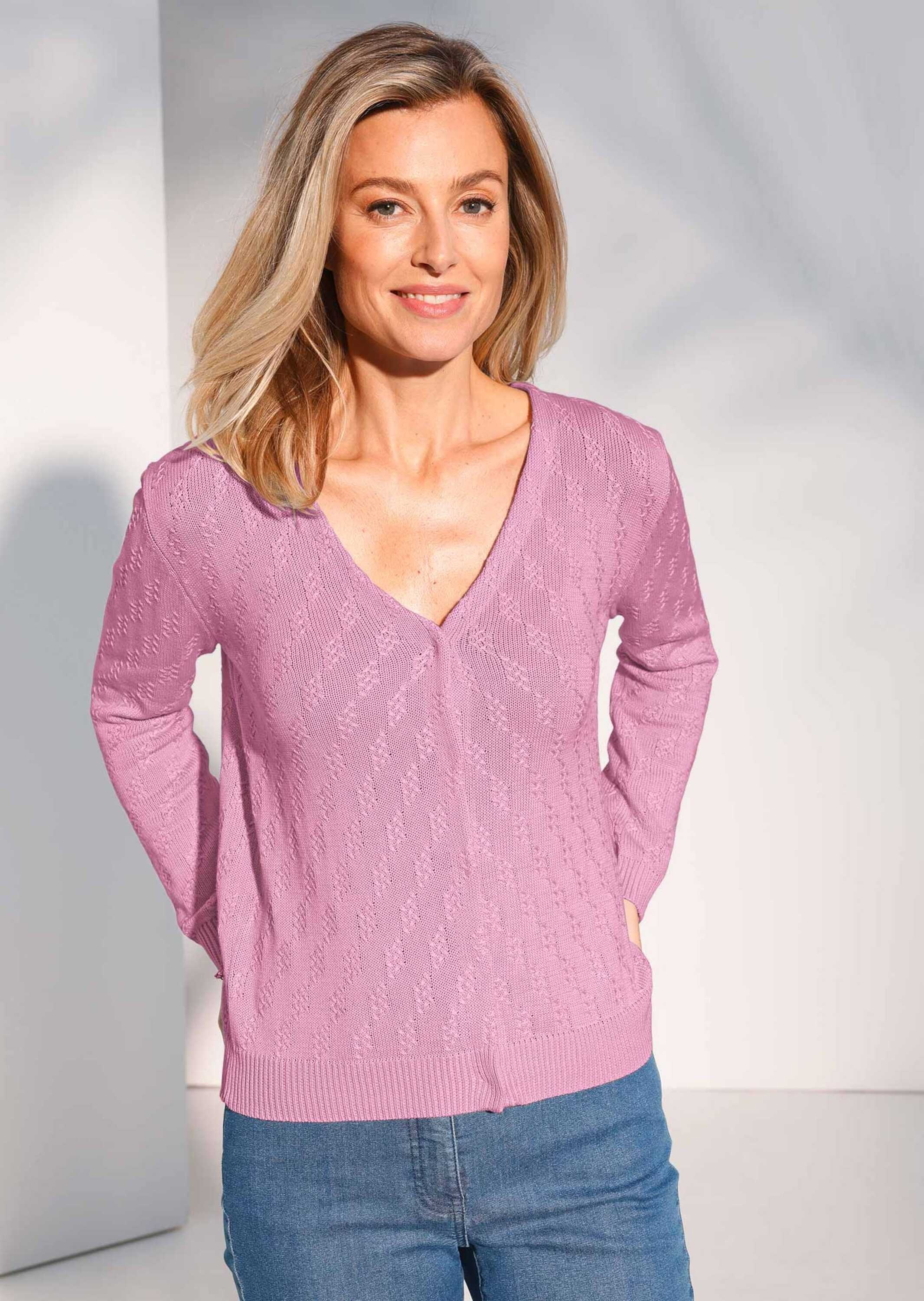 GOLDNER Strickjacke »Cardigan« Ajourmuster