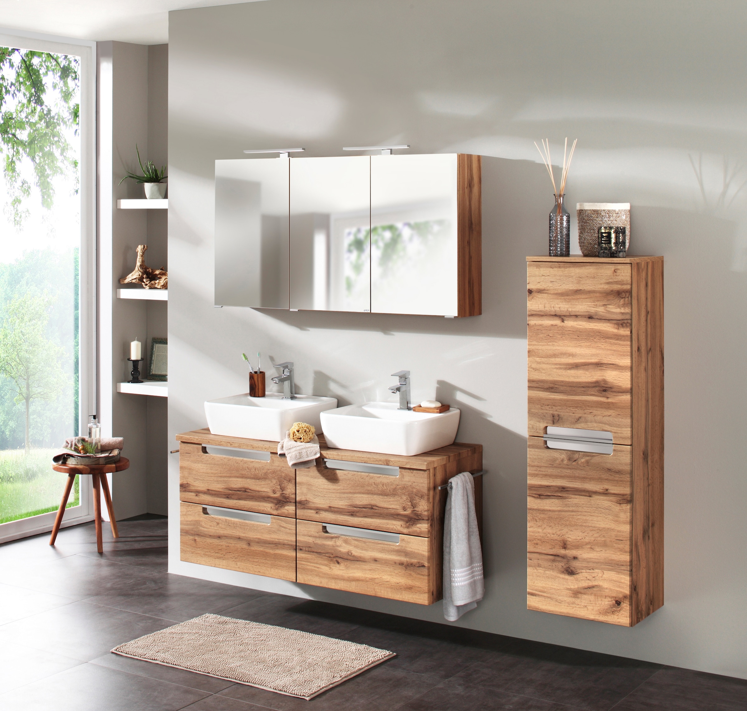 welltime Spiegelschrank "Malibu", Breite 120 cm, mit Spiegeltüren und Softc günstig online kaufen