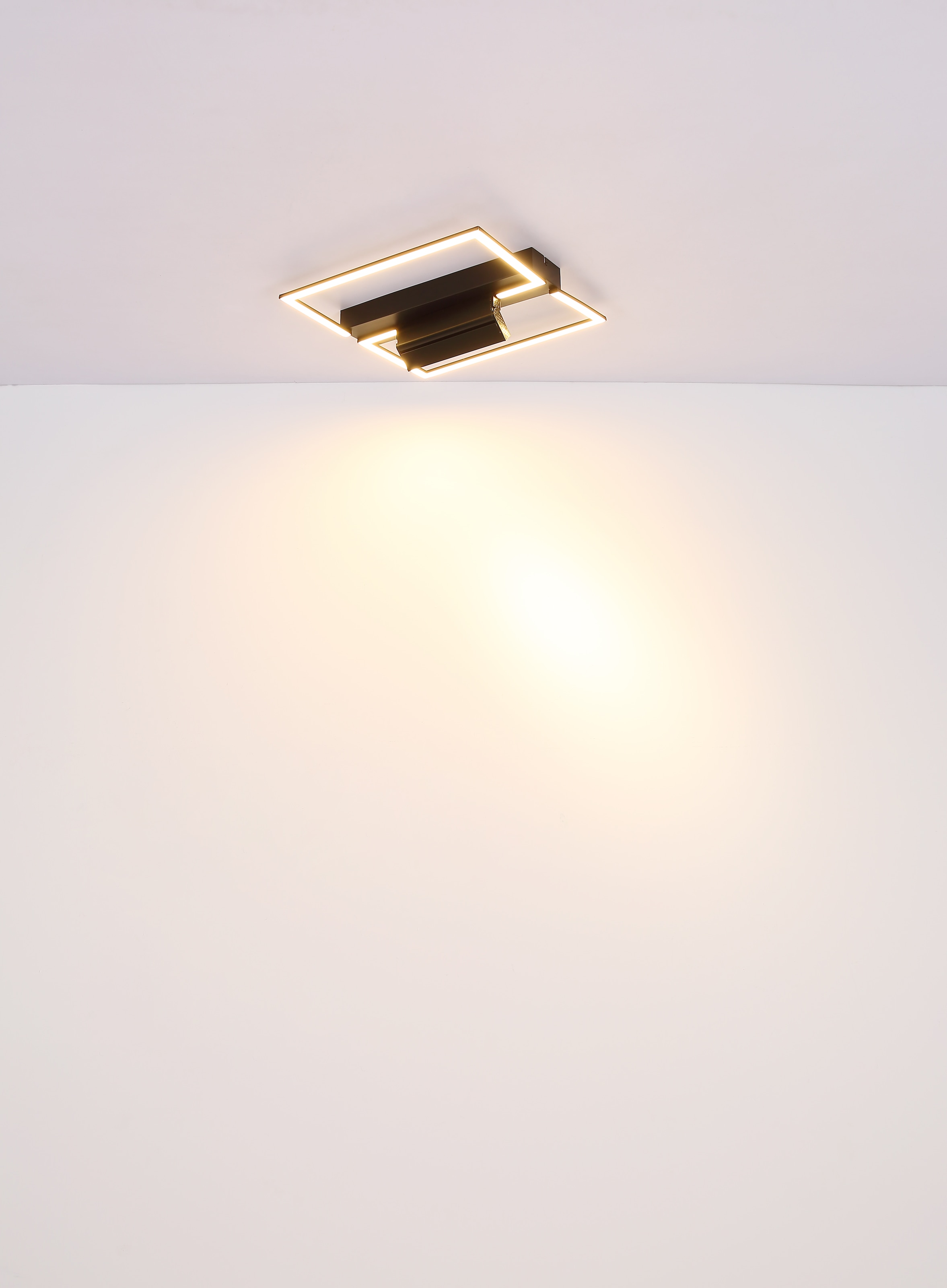 GLOBO LIGHTING LED Deckenleuchte »MAXWELL«, Leuchtmittel LED-Modul | LED fest integriert, Deckenlampe/LxBxH: 420x420x110mm/Wohnzimmer/Schlafzimmer/modern