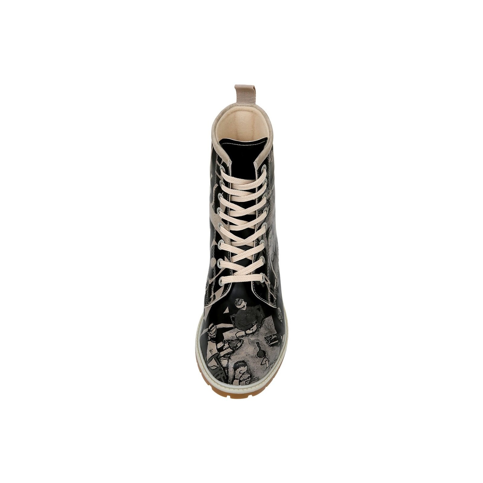 DOGO Schnürboots »Longe Boots Schnürstiefel Supper Blackwhite Damen Stiefeletten«, Handgefertigt