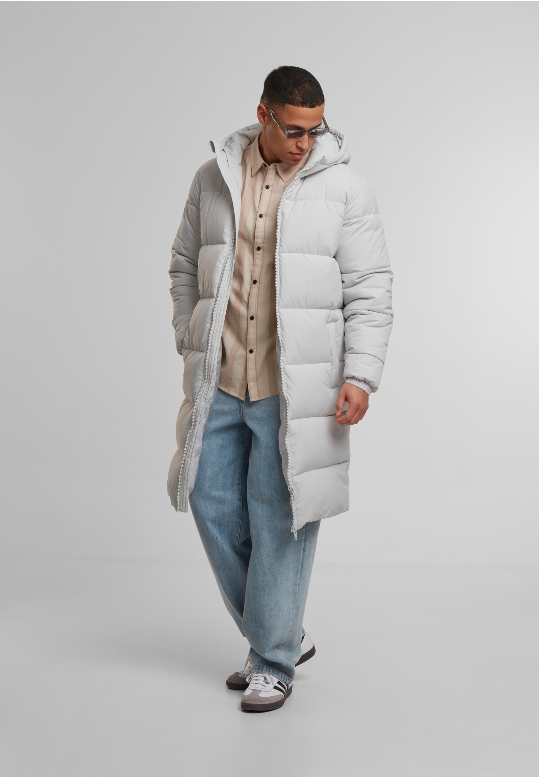 URBAN CLASSICS Winterjacke »Urban Classics Mens Long Puffer Coat« 1 Stk. tlg. mit Kapuze