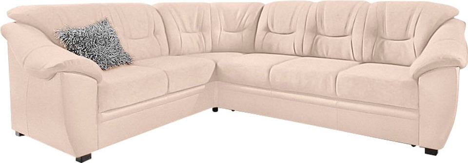 sit&more Ecksofa "Savona L-Form, B. 262 cm, Komfortsitz, Eckcouch mit Stoff- & Lederwahl" optional Schlaffunktion, Liegefl. 120x195 cm