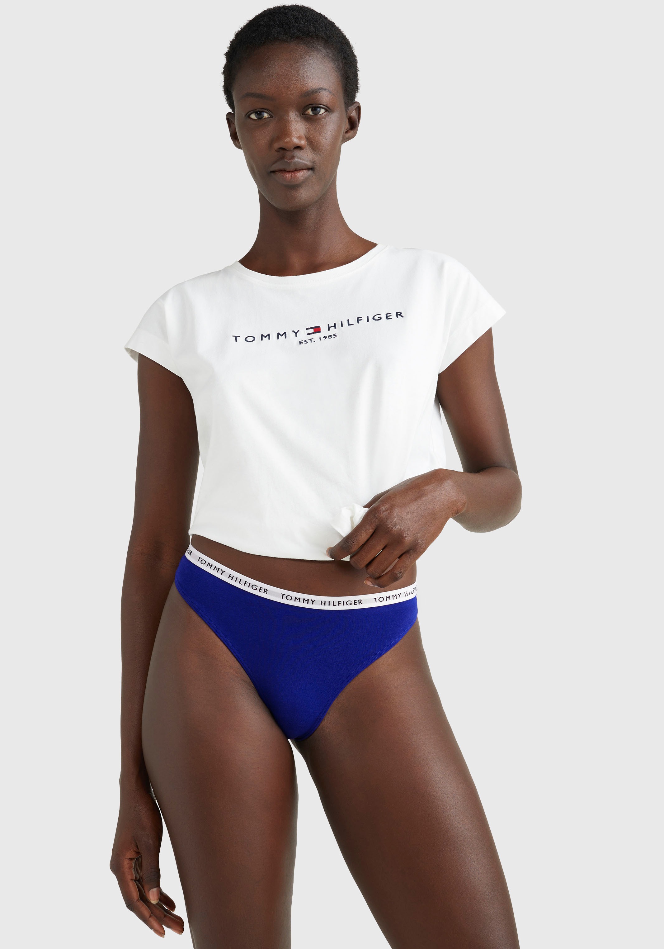 Tommy Hilfiger Underwear Stringpanty, (Set, 3 St., 3er-Pack), mit Logo-Taillenbund