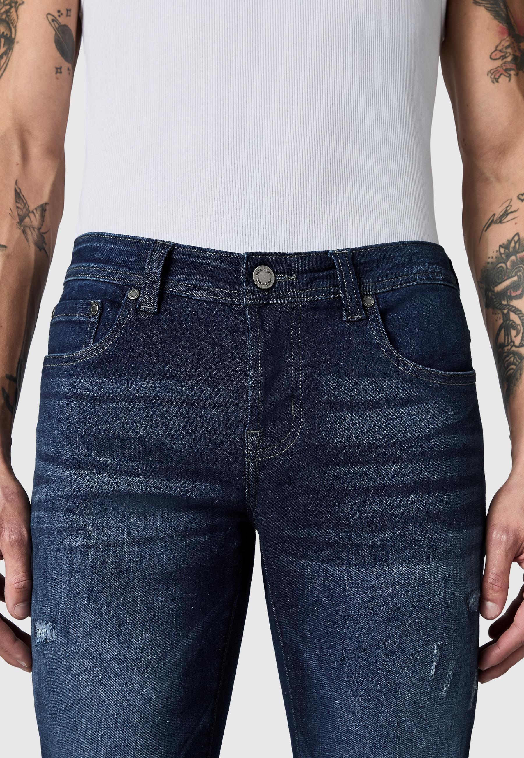 PEAK TIME Slim-fit-Jeans »München« Herren Jeans mit Destroyed-Optik