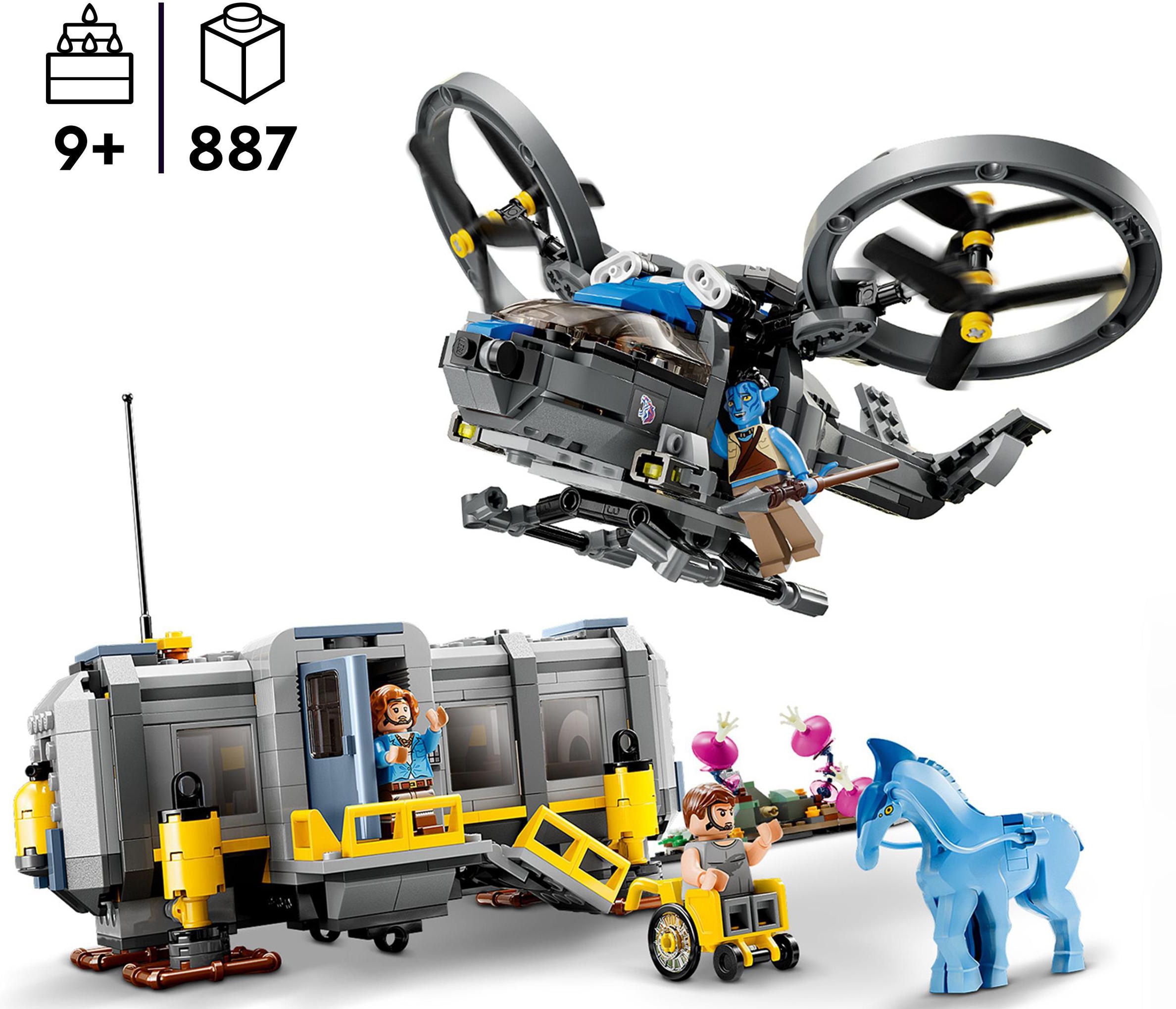 LEGO® Konstruktionsspielsteine »Schwebende Berge: Site 26 und RDA Samson (75573), LEGO® Avatar«, (887 St.), Made in Europe