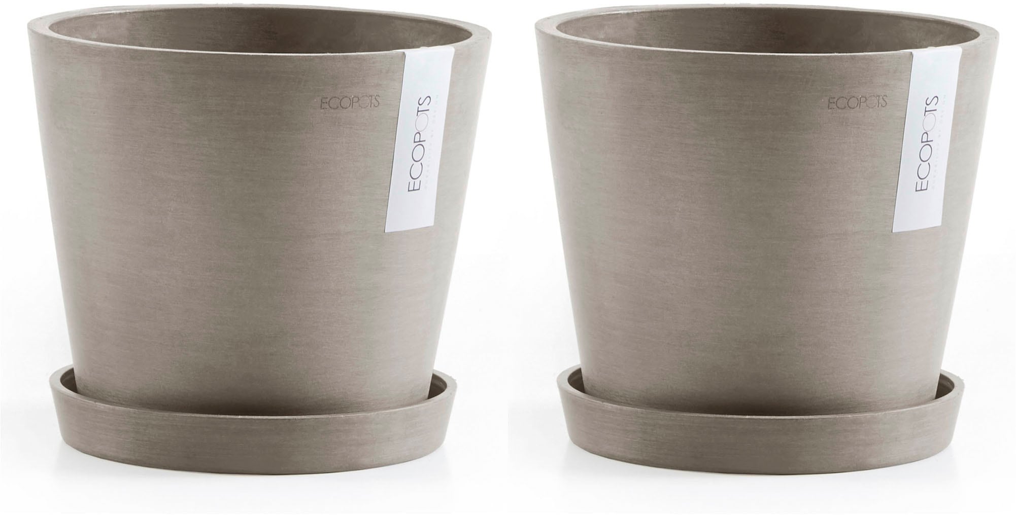 ECOPOTS Blumentopf »Amsterdam«, (Set, 2 St.), mit passenden Untersetzern