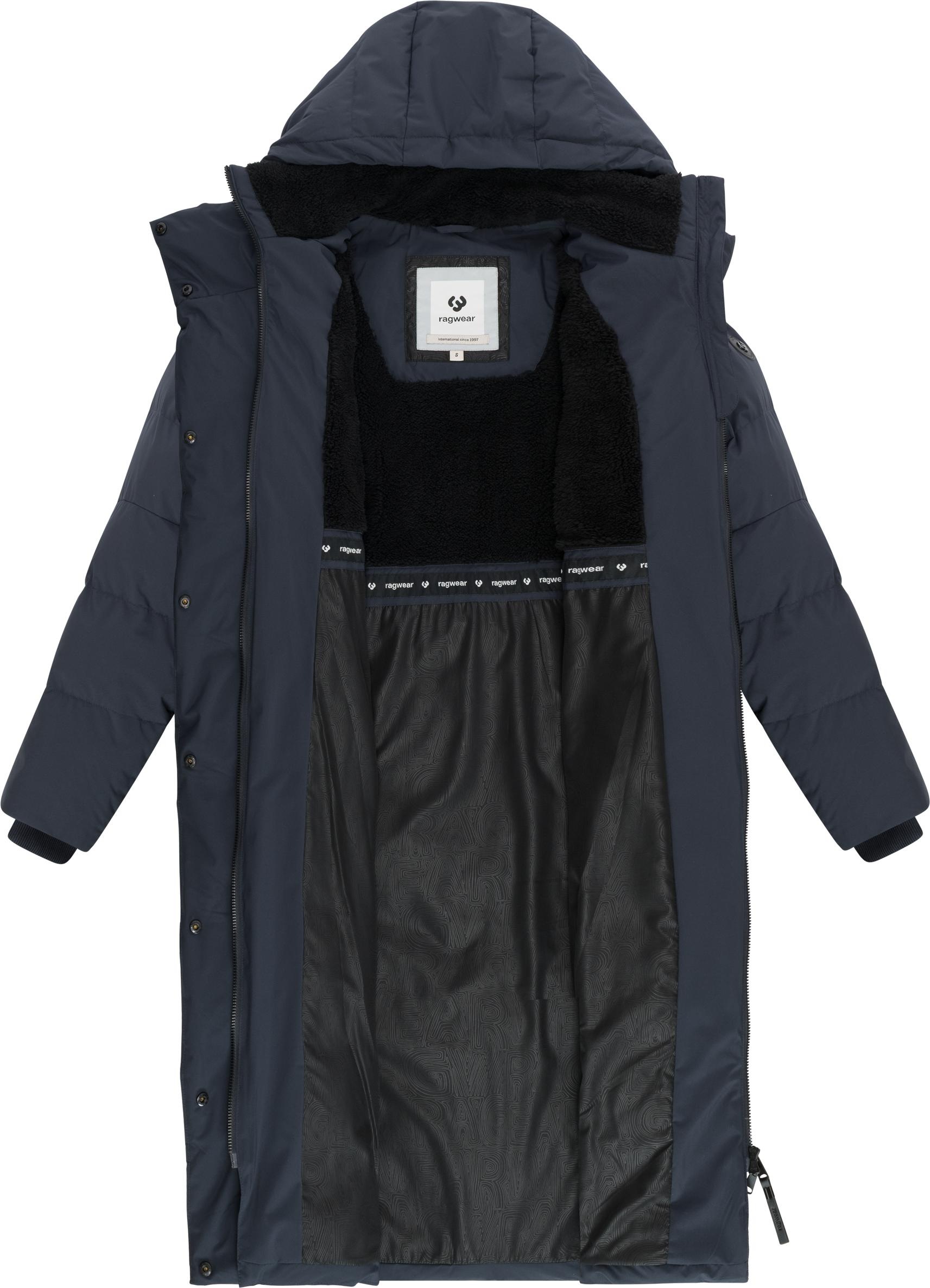 Ragwear Wintermantel »Pavla Long Soft YOUMODO«, Wasserdichter Steppmantel mit Kuschelkragen