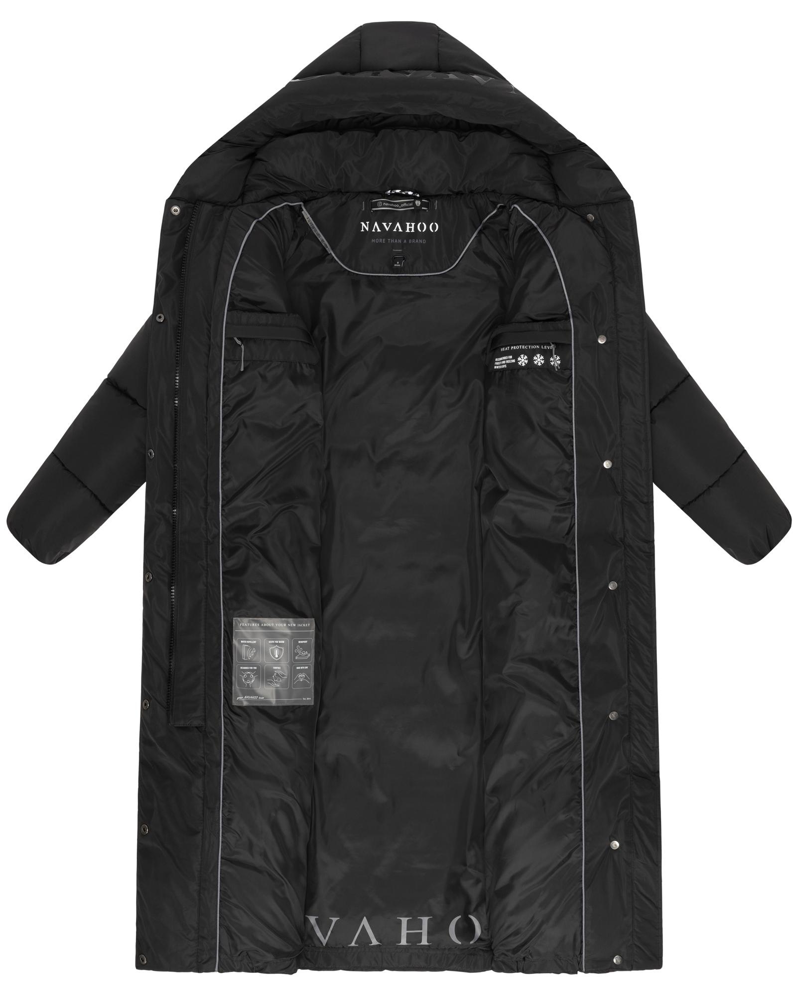 Navahoo Steppmantel »Eisblick 14«, Gesteppter Damen Mantel mit Taillengürtel