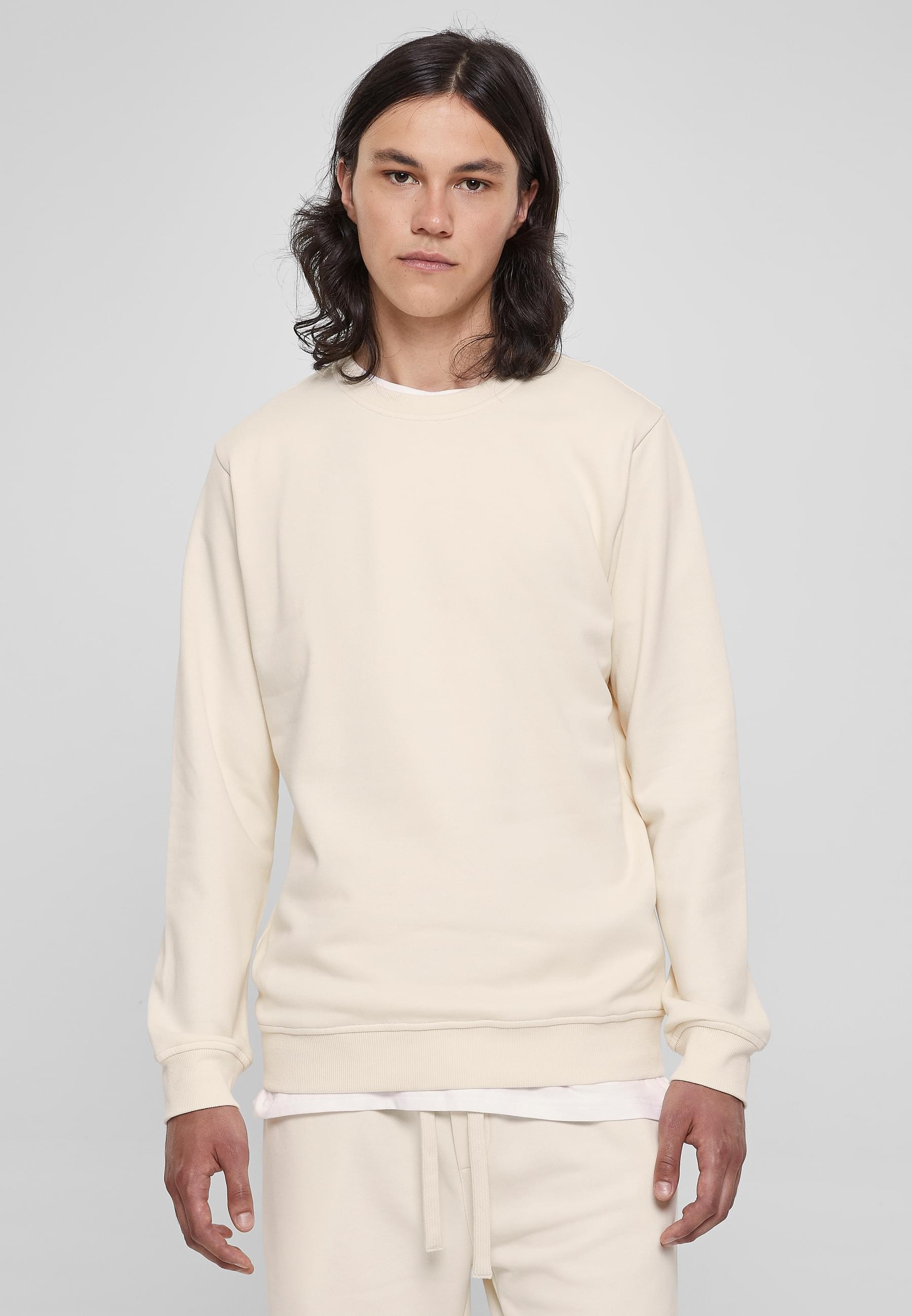 URBAN CLASSICS Rundhalspullover »Urban Classics Herren Basic Terry Crew«, (1 tlg.)
