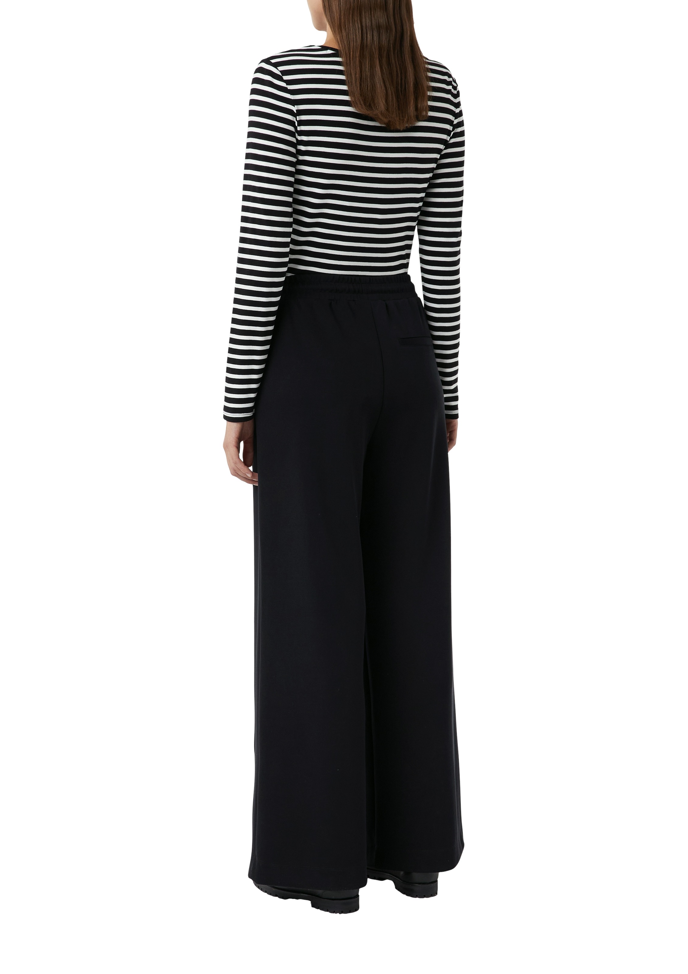 comma casual identity Jogger Pants, unifarben, elastische, casual, mit Kordel, weites Bein