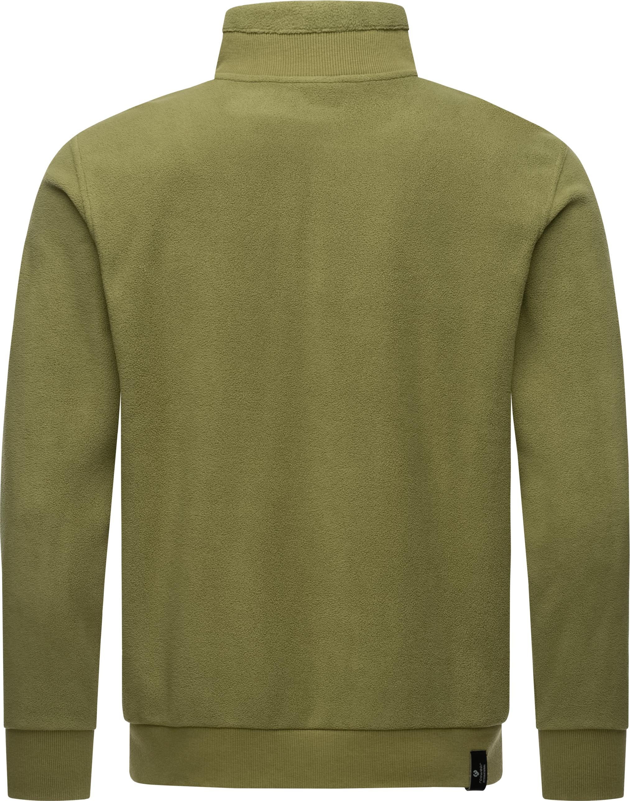 Ragwear Sweatjacke »Trayne Fleece«, Herren Basic Fleecejacke mit hohem Kragen