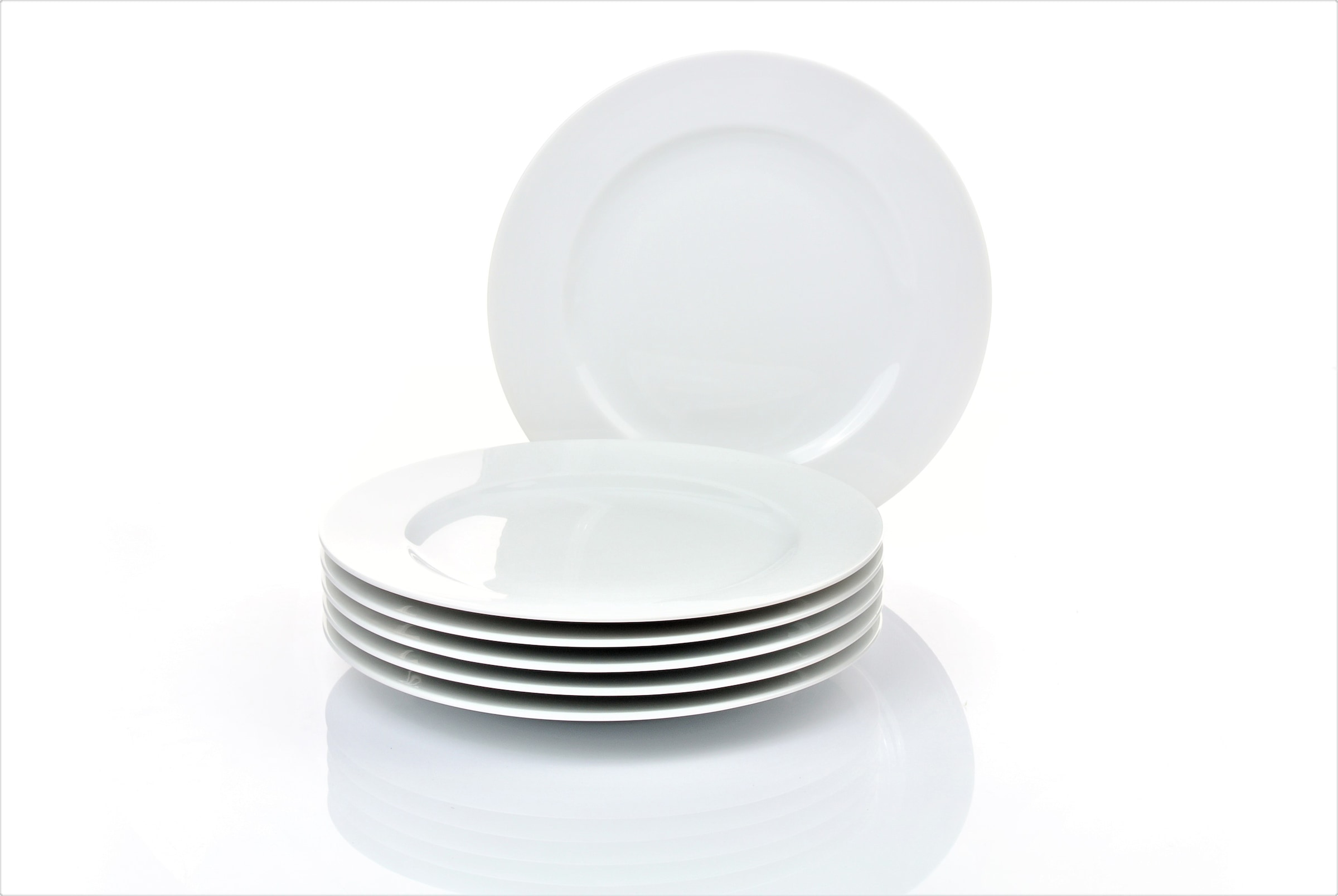 Retsch Arzberg Frühstücksteller "Teller Set, HEIKE WEISS, Dessert- & Kuchenteller 19 cm, Porzellan" klassisch runder Frühstücksteller für jeden Anlass, spülmaschinenfest