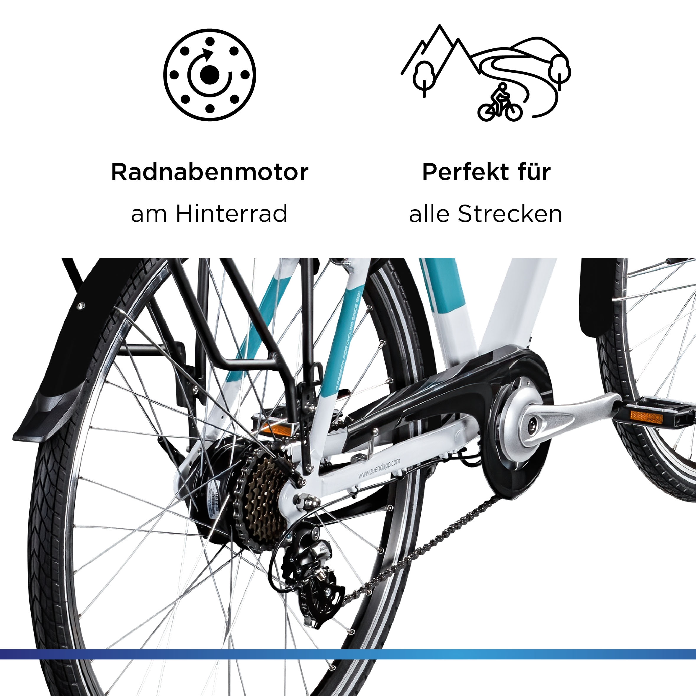 Zündapp E-Bike »Z807«, 7 Gang, Shimano, Altus, Heckmotor 250 W