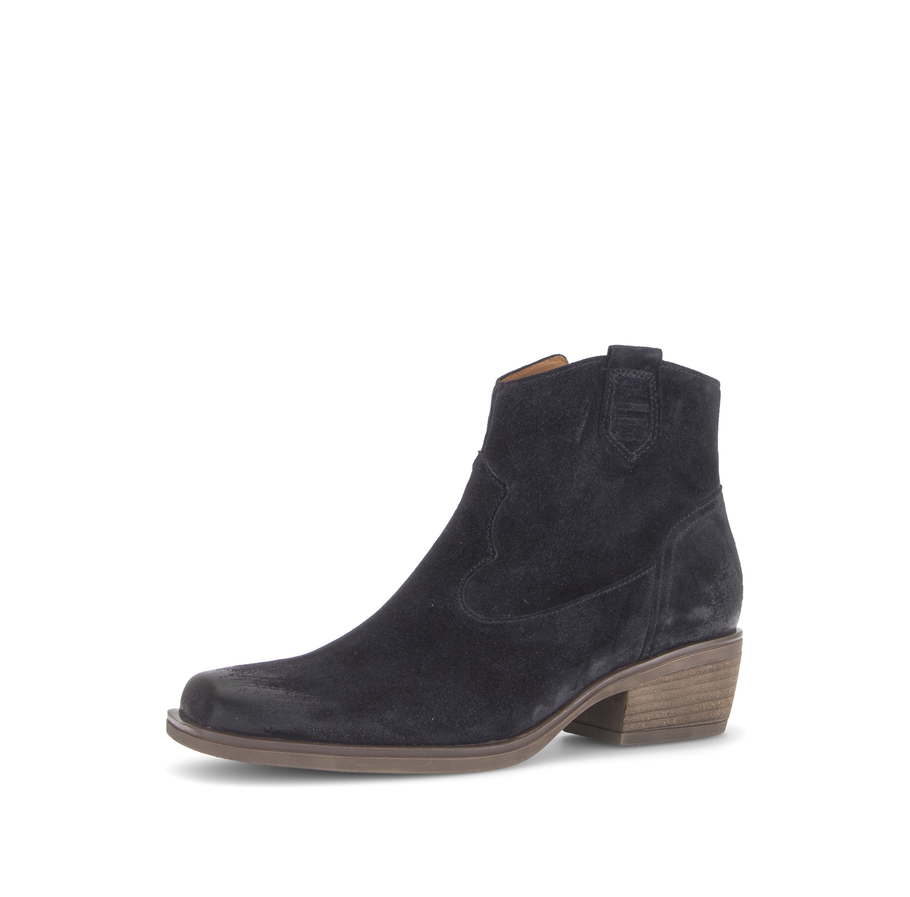 Gabor Westernstiefelette Blockabsatz, Cowboyboots in Karreeform, Weite G (= weit)