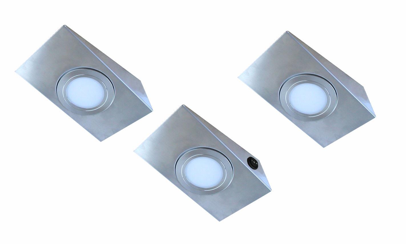 EVOTEC Unterschrankleuchte »KEIL CS«, Leuchtmittel LED-Board | LED fest integriert, LED Set, 3 Stück, Unterschrankleuchte