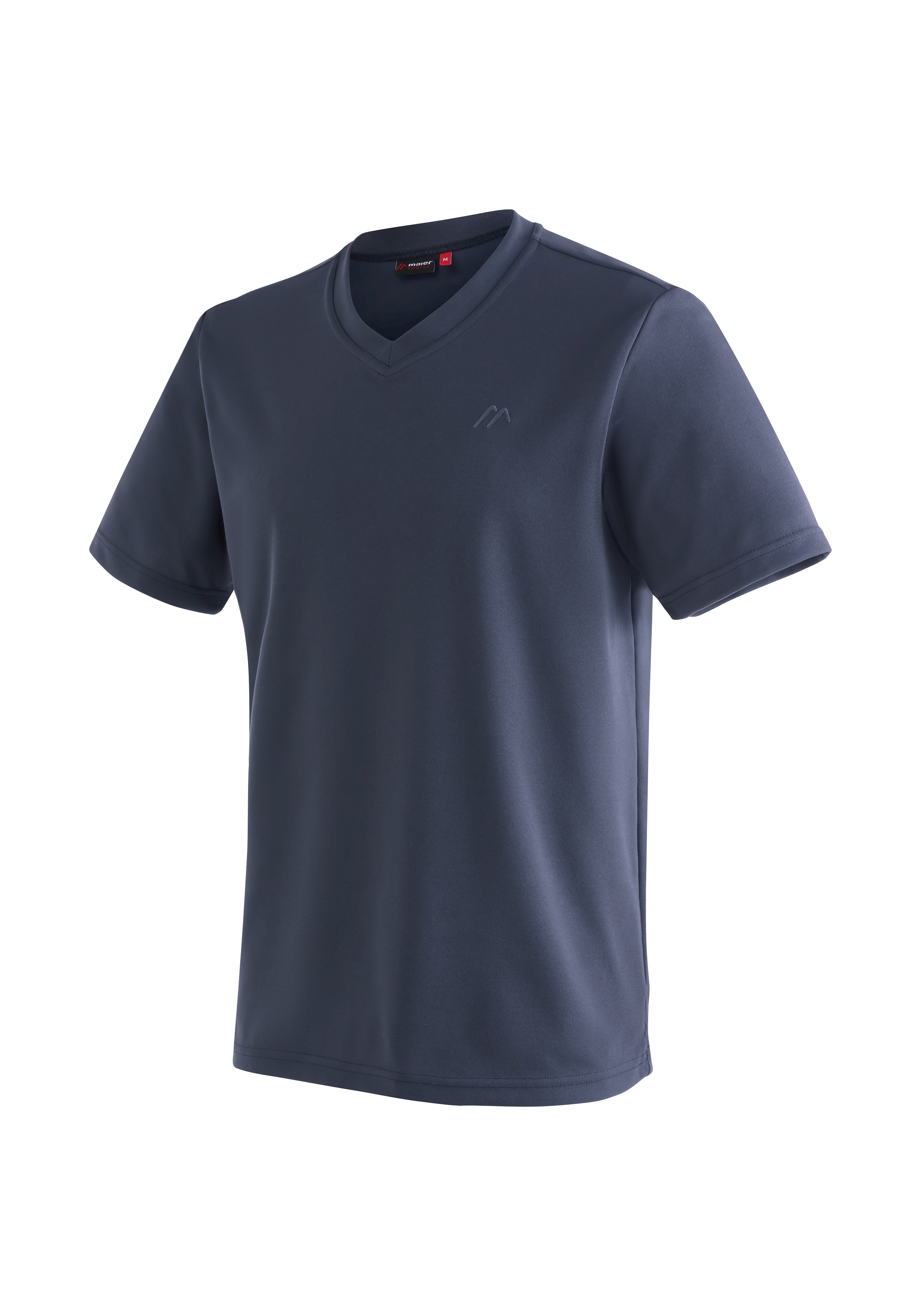 Maier Sports "Wali" Herren Kurzarmshirt, leichtes Sommer Funktionsshirt, V-Ausschnitt