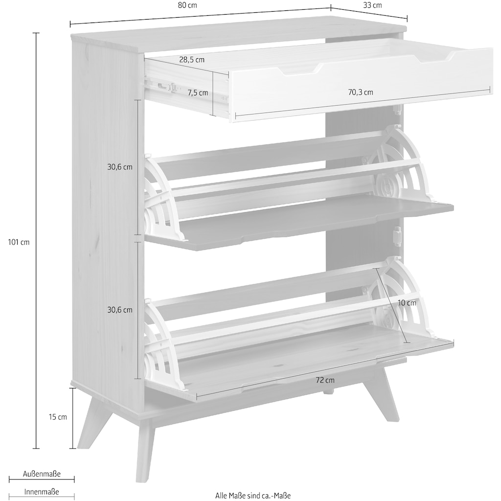 INTER-FURN Schuhschrank »Scandik«