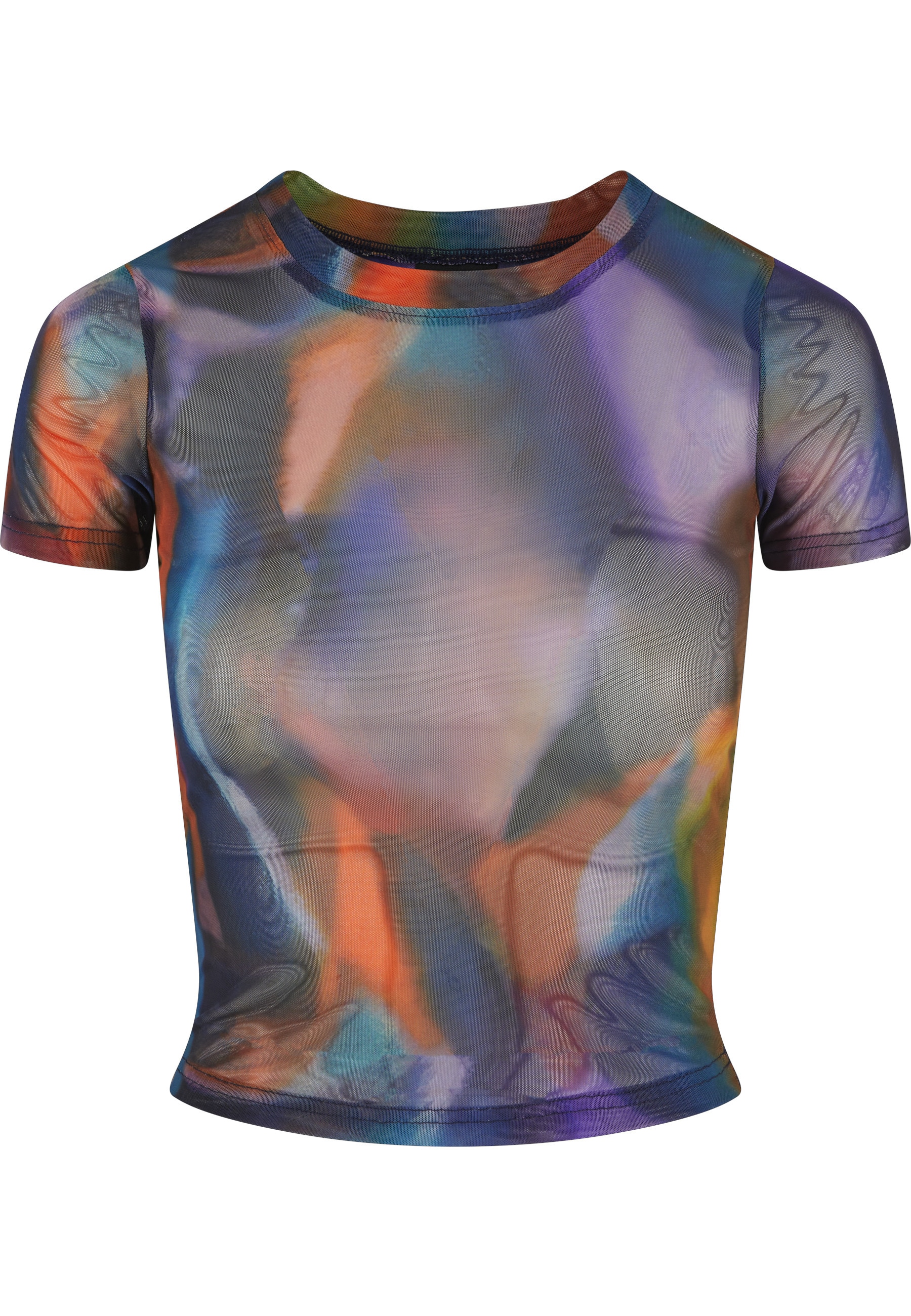 URBAN CLASSICS T-Shirt "Urban Classics Damen Ladies AOP Mesh Tee" 1 Stk. günstig online kaufen