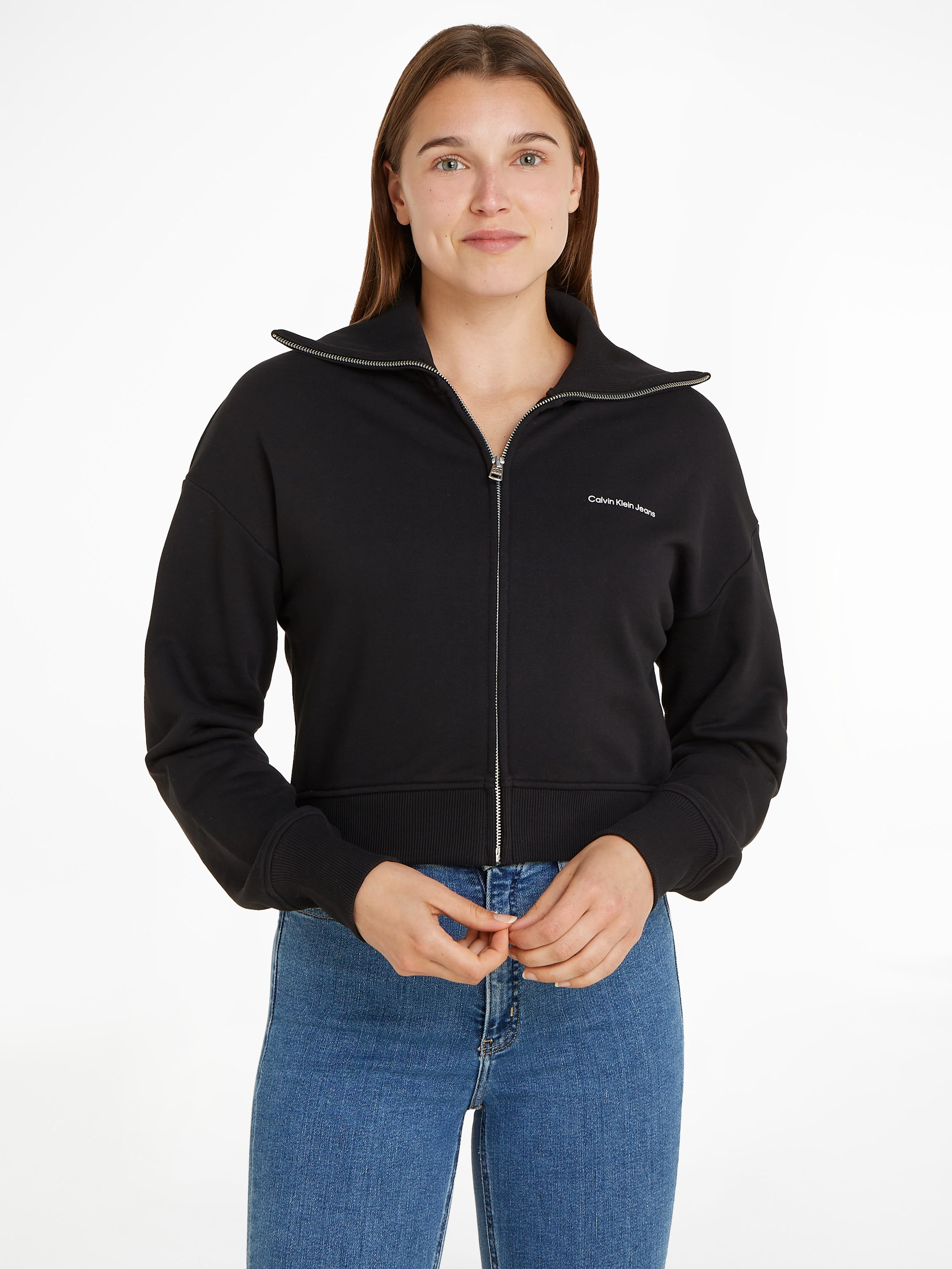 Calvin Klein Jeans Sweatjacke "DIFFUSED MONOLOGO ZIP-THROUGH", mit Logoschr günstig online kaufen