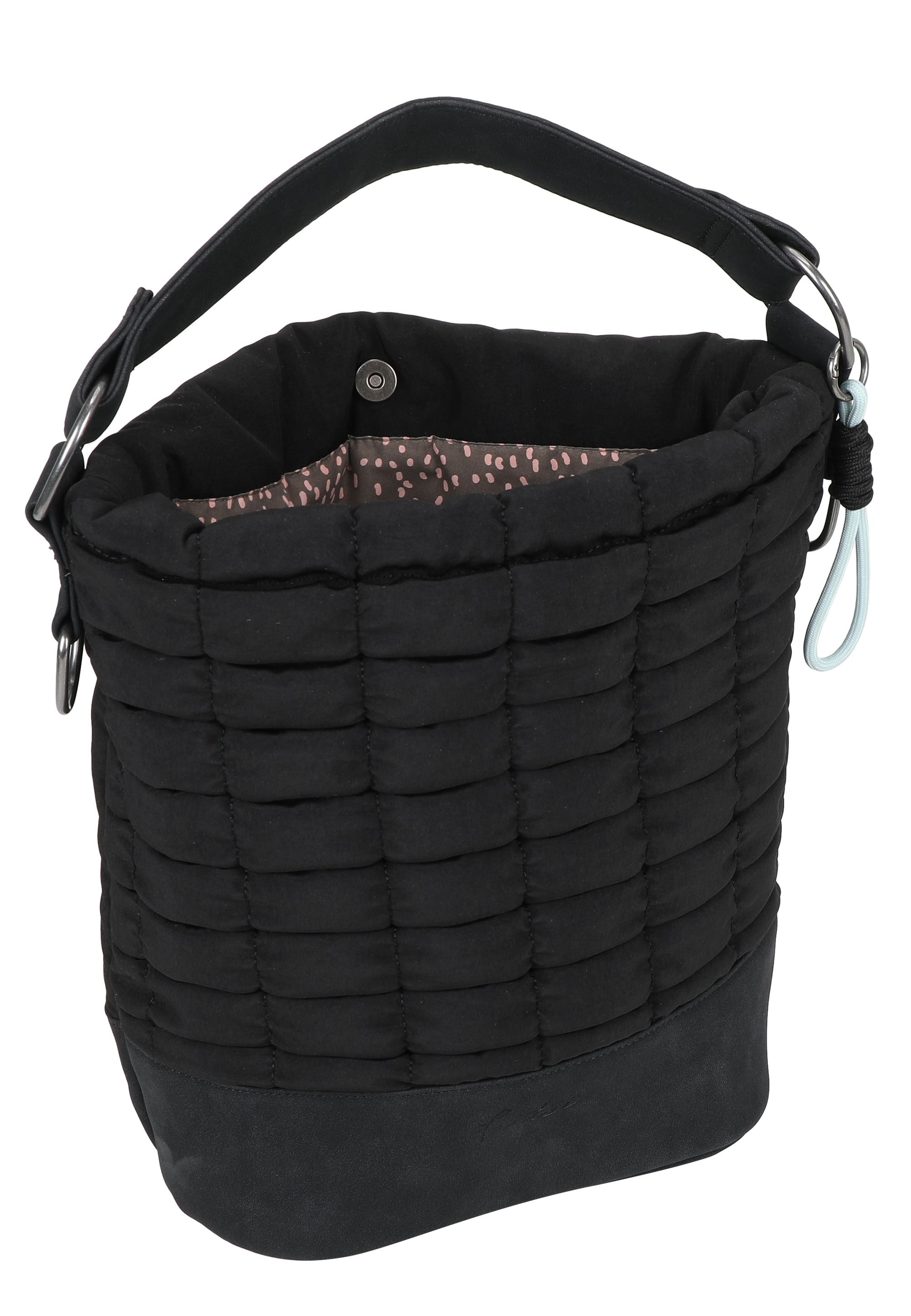Fritzi aus Preußen Henkeltasche »Olga Limited Black Bubble«, aus mattem 3D-Bubble Nylon-Material