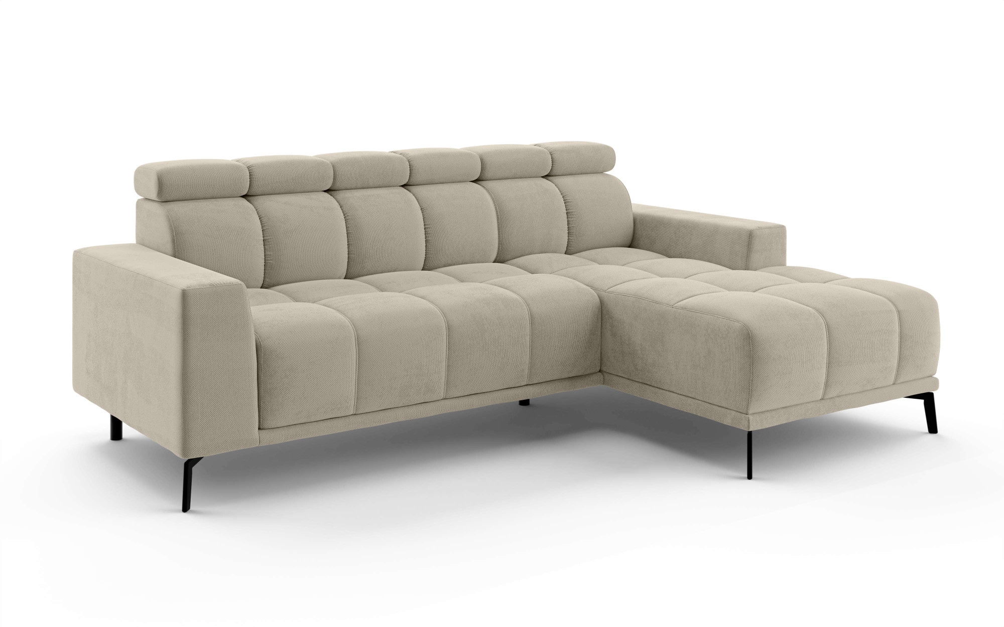 INOSIGN Ecksofa »CAZIE, Designsofa, L-Form, trendige Bubble-Optik,«, L-Form mit Wellenunterfederung, Recamiere rechts/links bestellbar