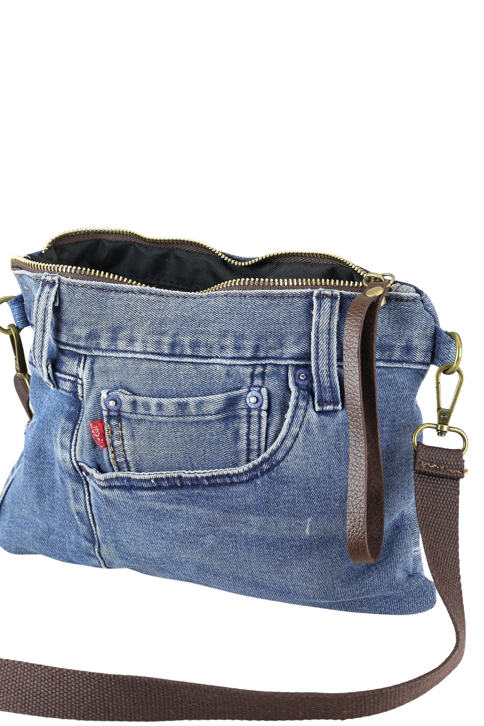 COLLEZIONE ALESSANDRO Umhängetasche »DenimLove«, aus Jeans – jedes Stück ein Unikat